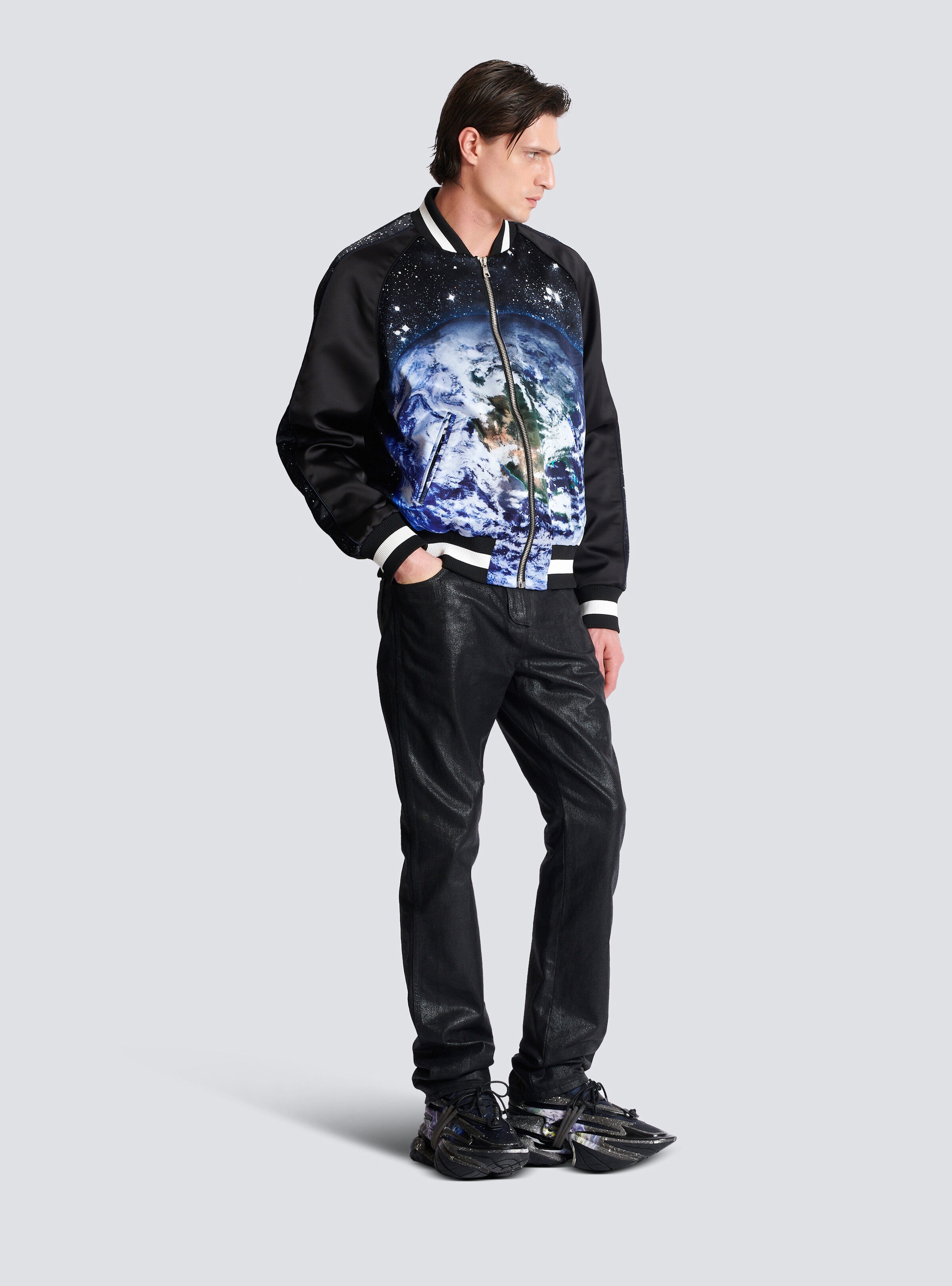 Printed Earth and Stars bomber jacket - 3