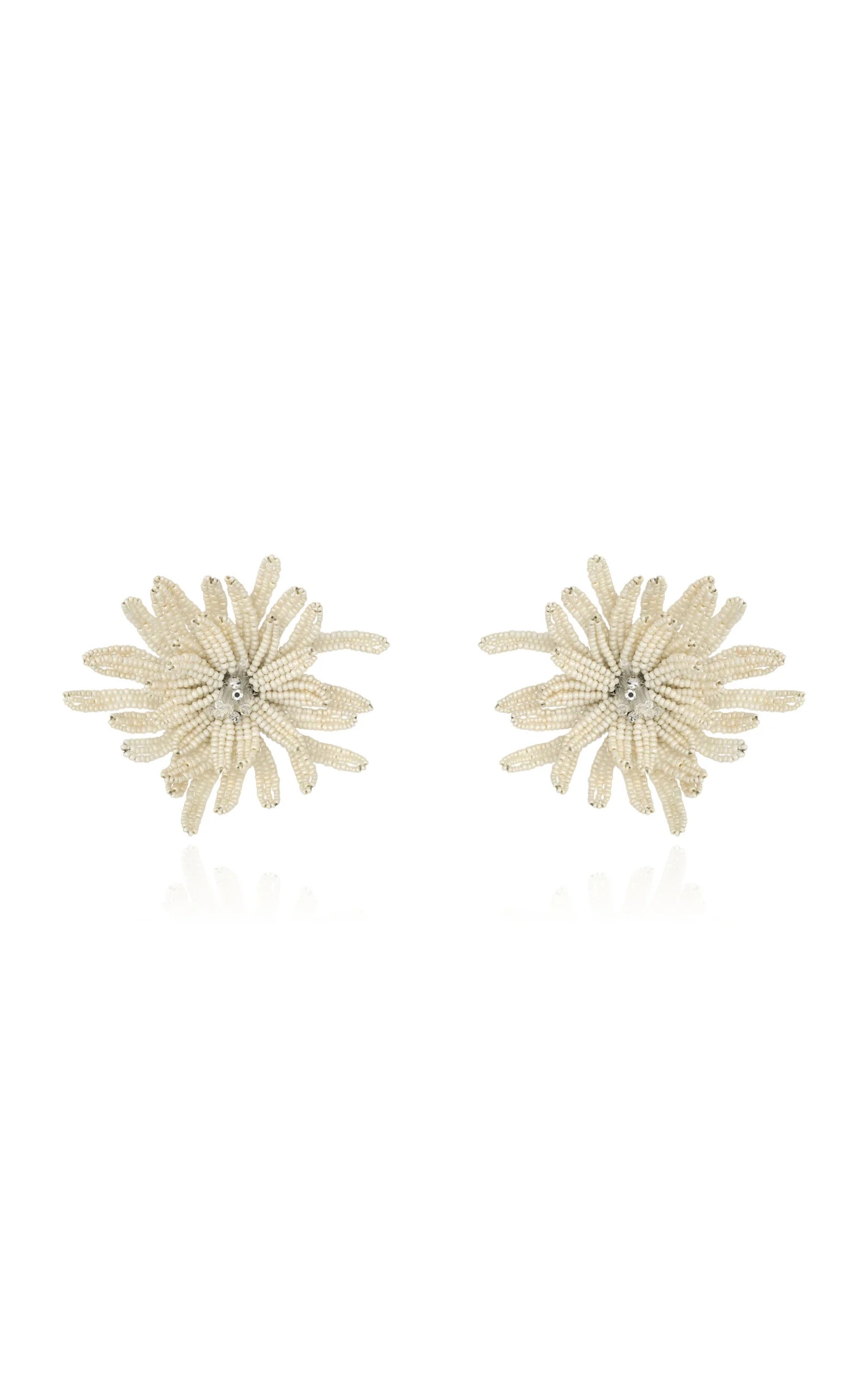 Beaded Chrysanthemum Earrings - 1