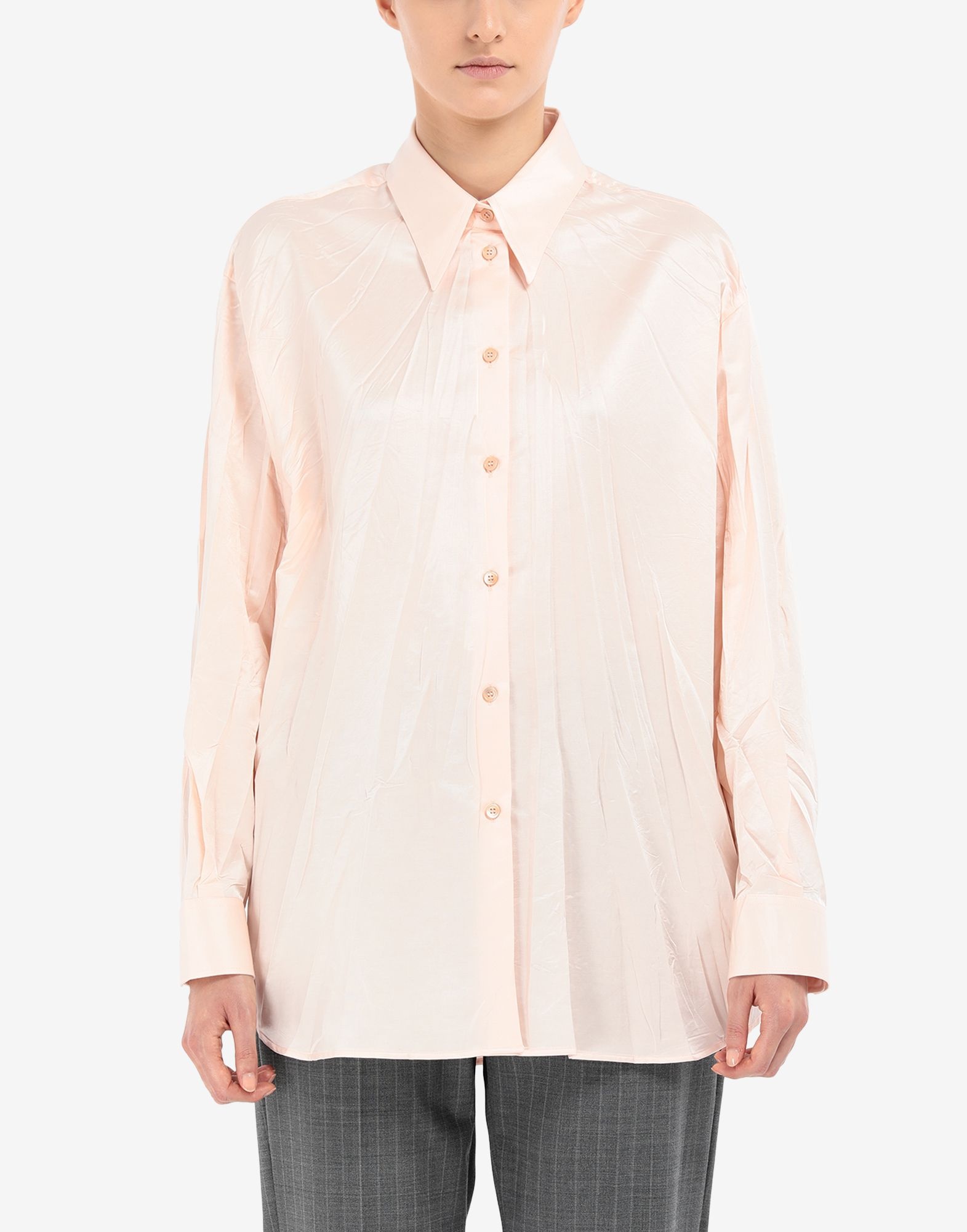 Crushed satin shirt - 5