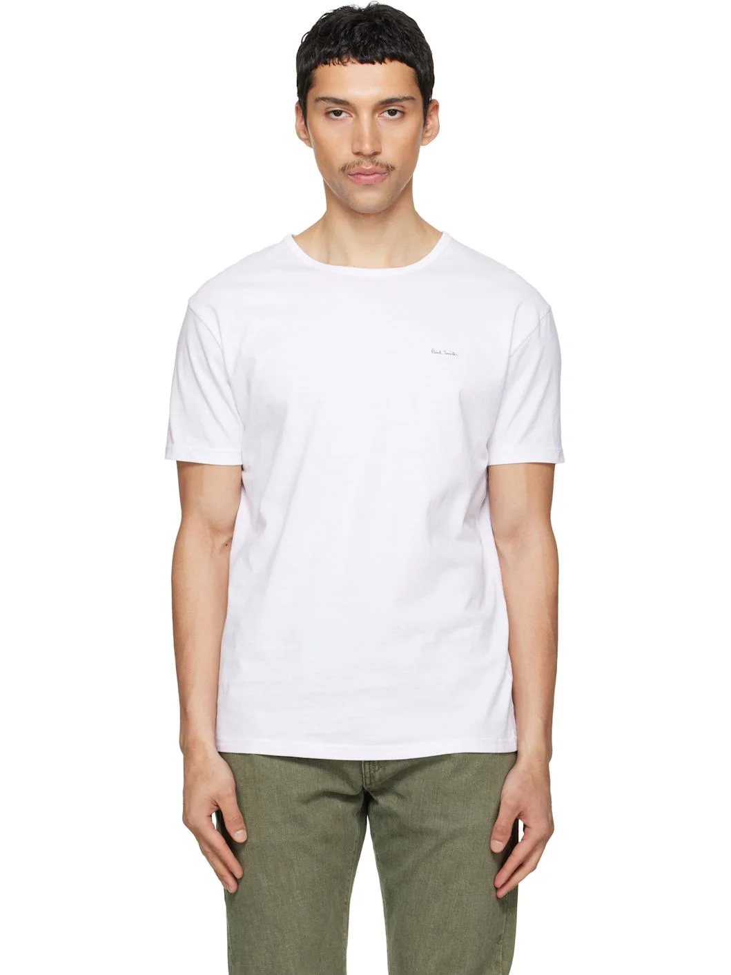 Five-Pack White Organic Cotton Logo Lounge T-shirts - 1