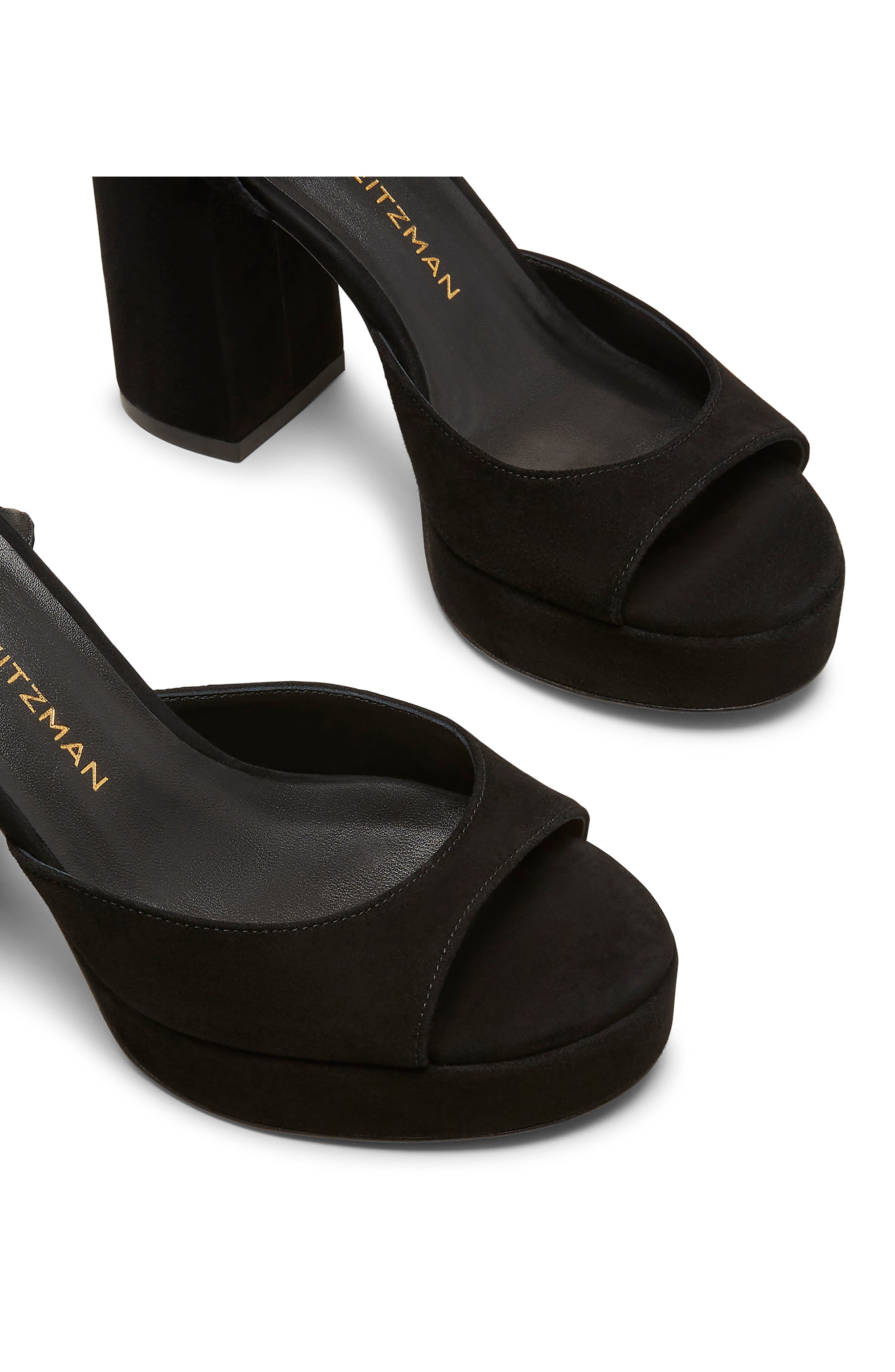 Stuart Weitzman Dayna II Platform Sandal in Black at Nordstrom - 4