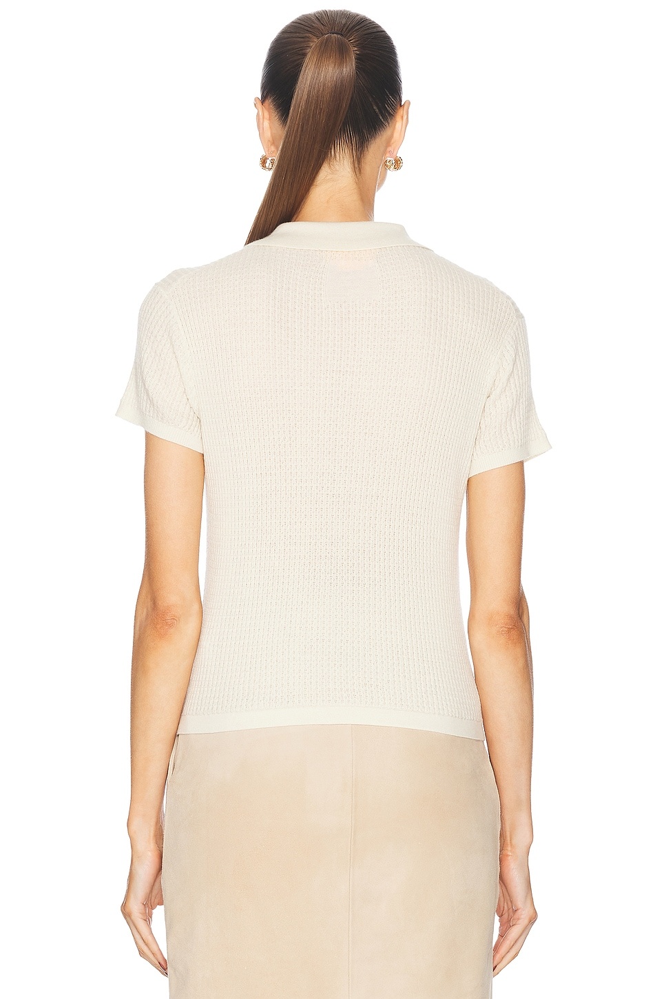 Shrunken Cashmere Polo Top - 3