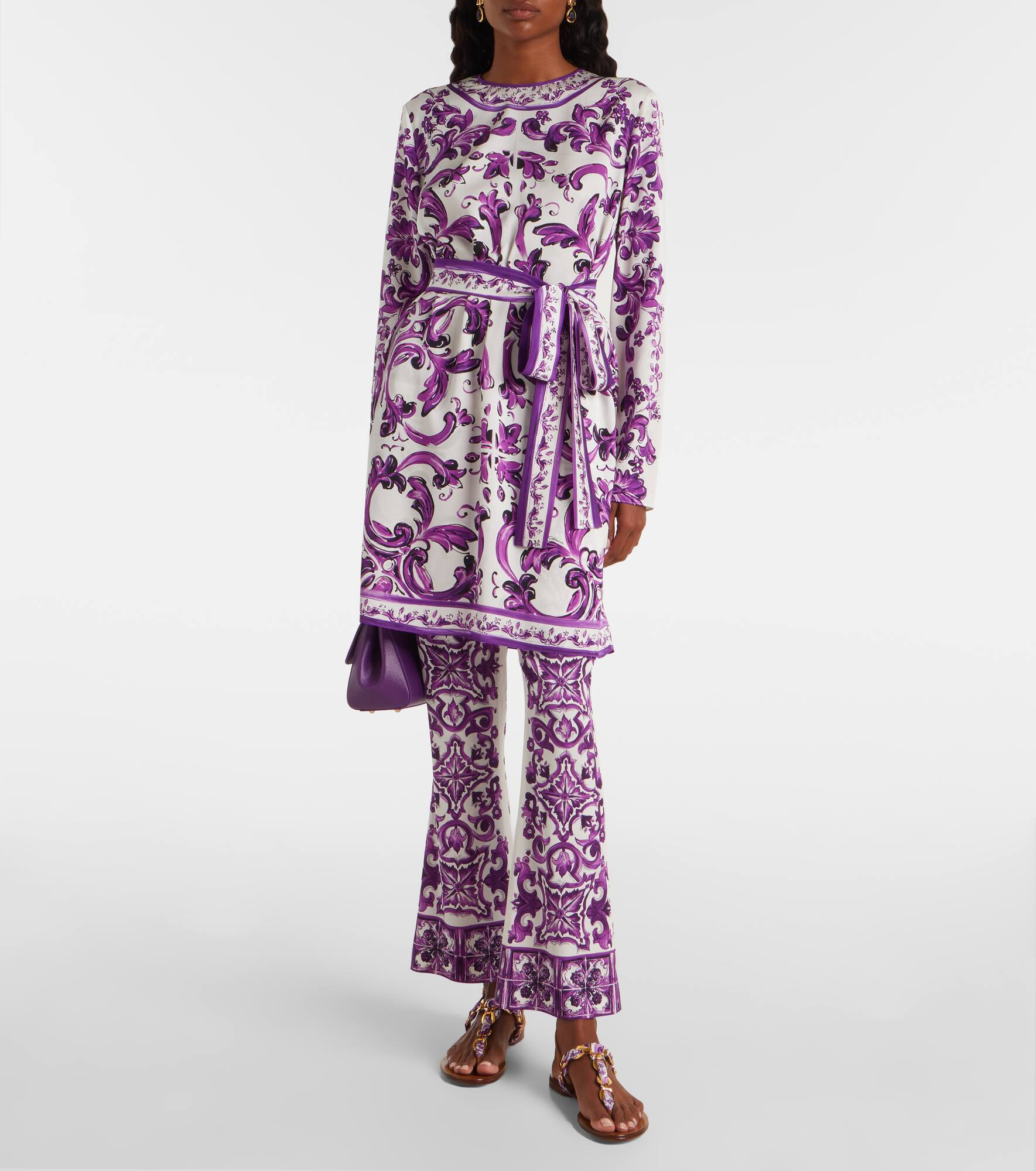 Majolica silk-blend culottes - 2