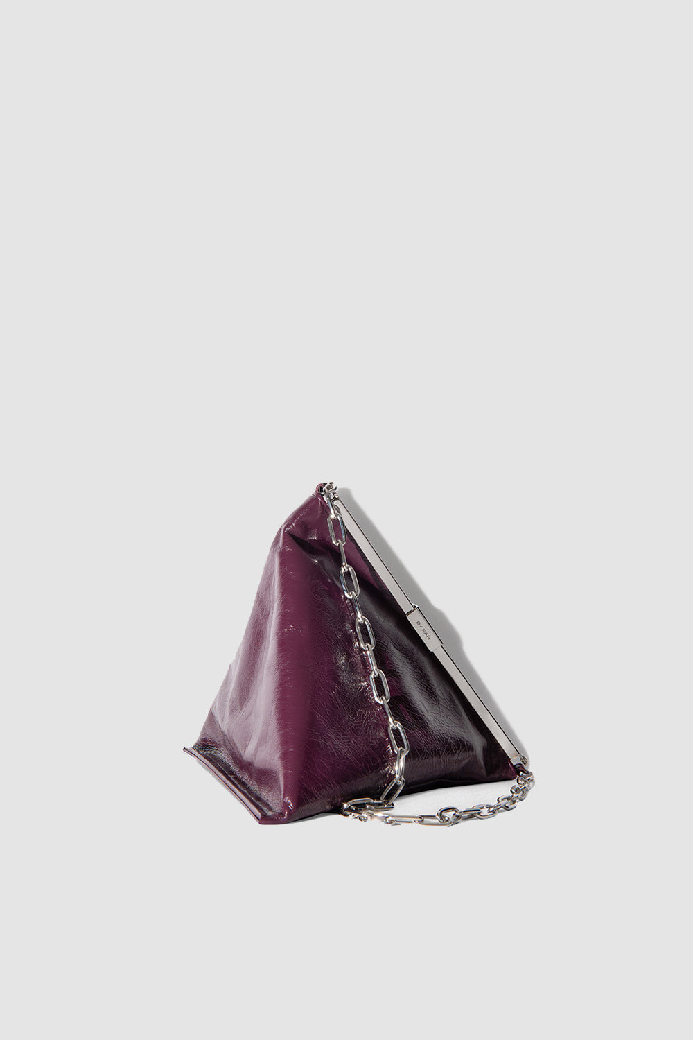 Prisma Raisin Creased Leather Top-Handle Bag - 2