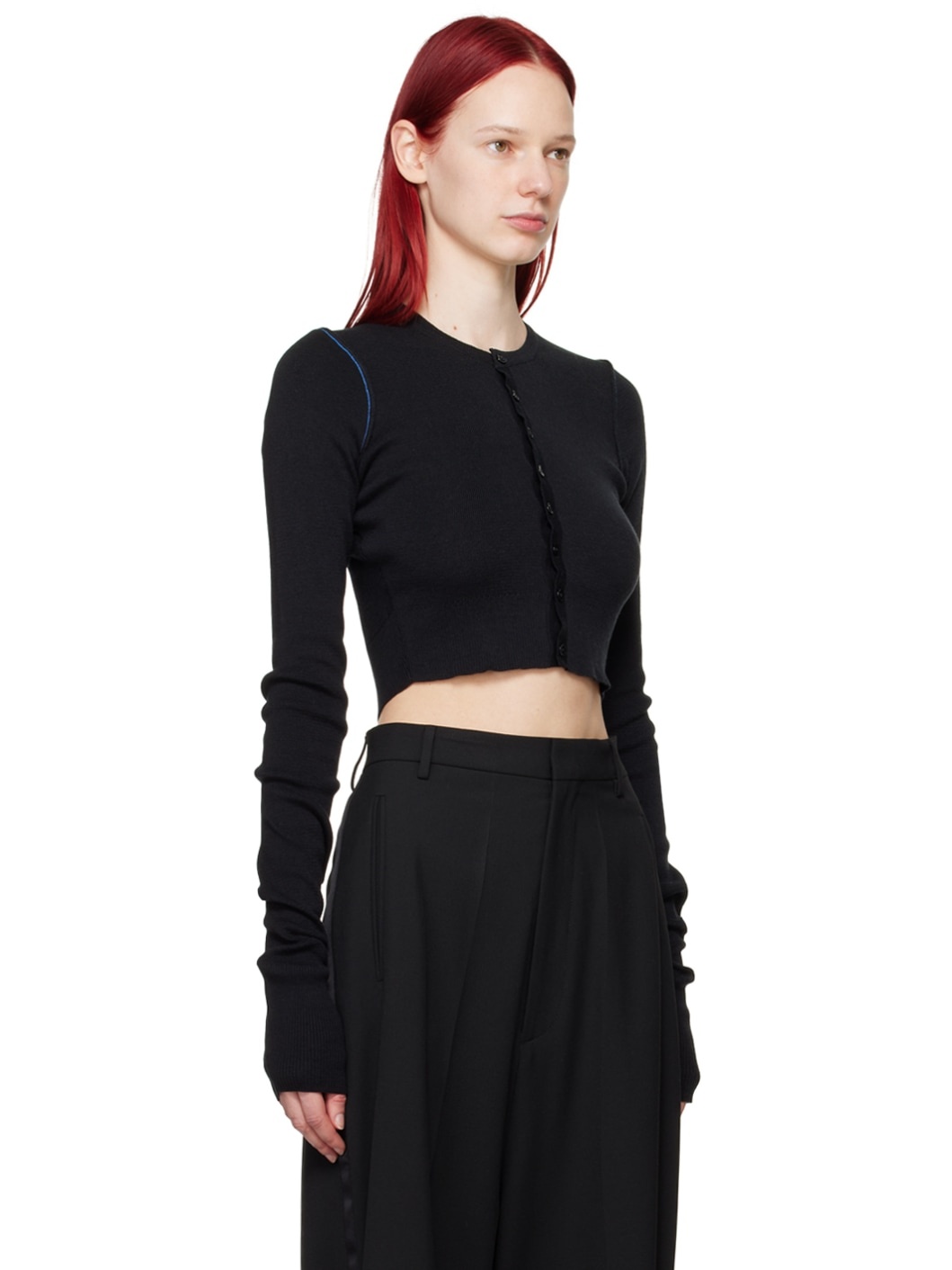 Black Cutout Cardigan - 2