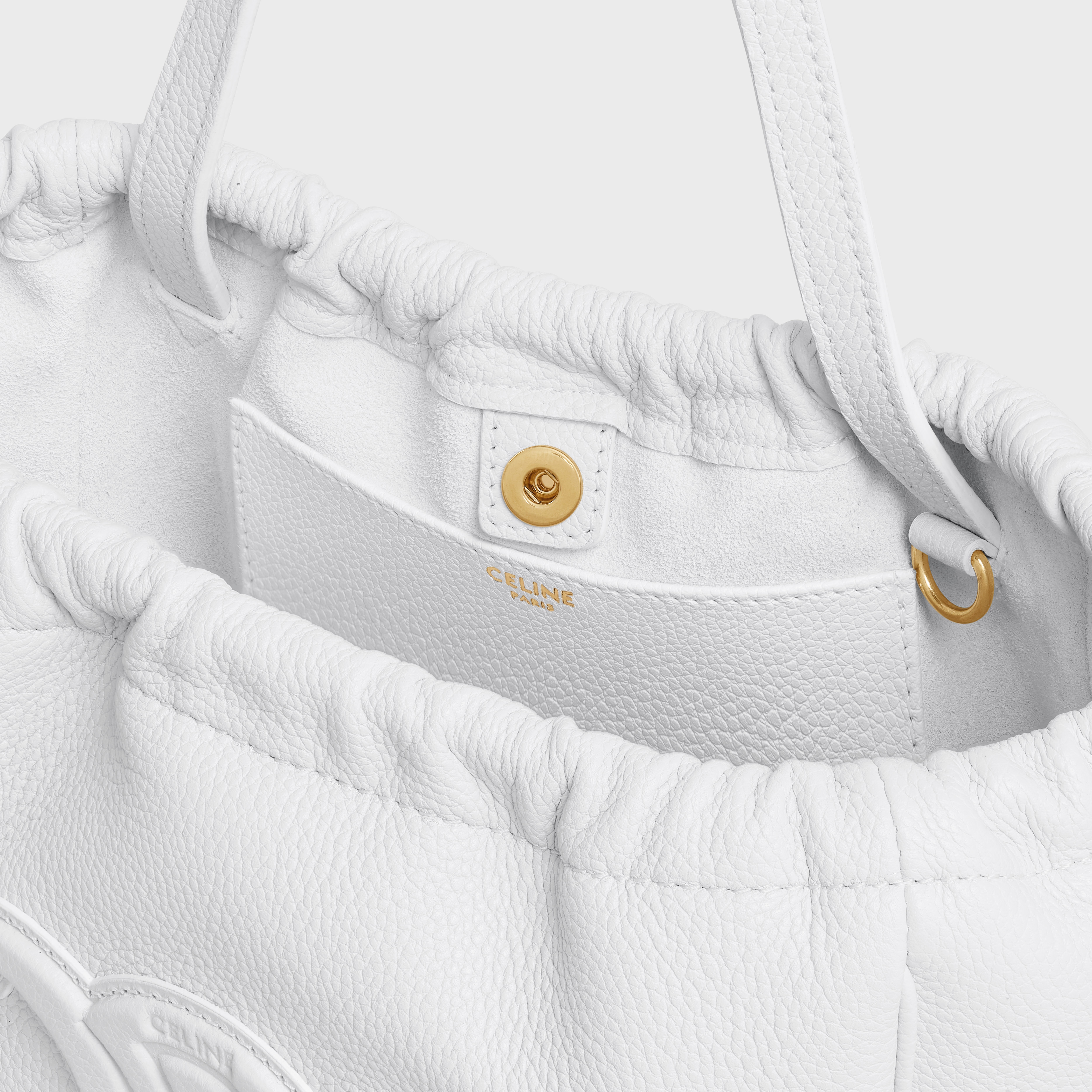 SMALL CABAS DRAWSTRING CUIR TRIOMPHE in Grained calfskin - 4