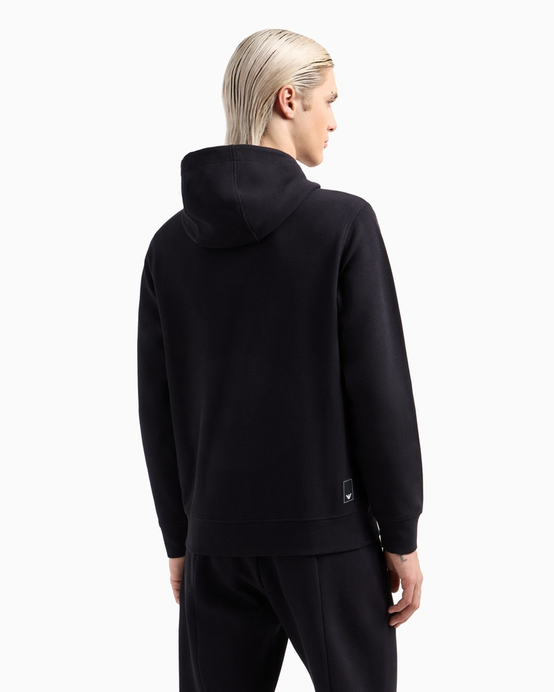 TRAVEL ESSENTIALS WAFFLE JERSEY HOODED SWEATSHIRT 3