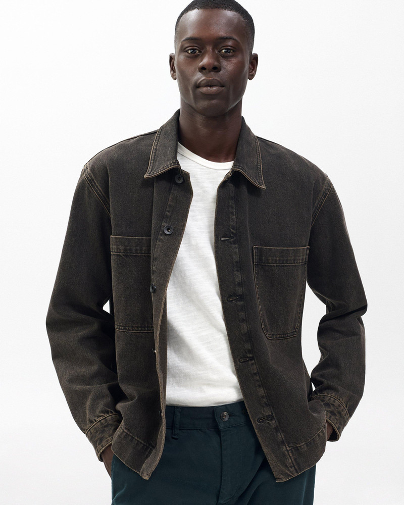 Brooks Infuse Denim Overshirt Authentic Rigid in Infuse Brown Black 2