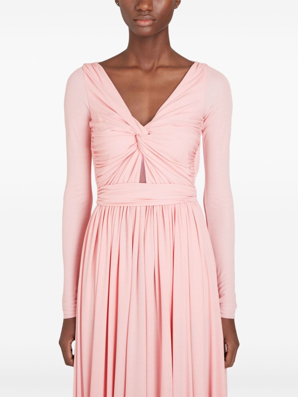 twist-front jersey maxi dress - 5
