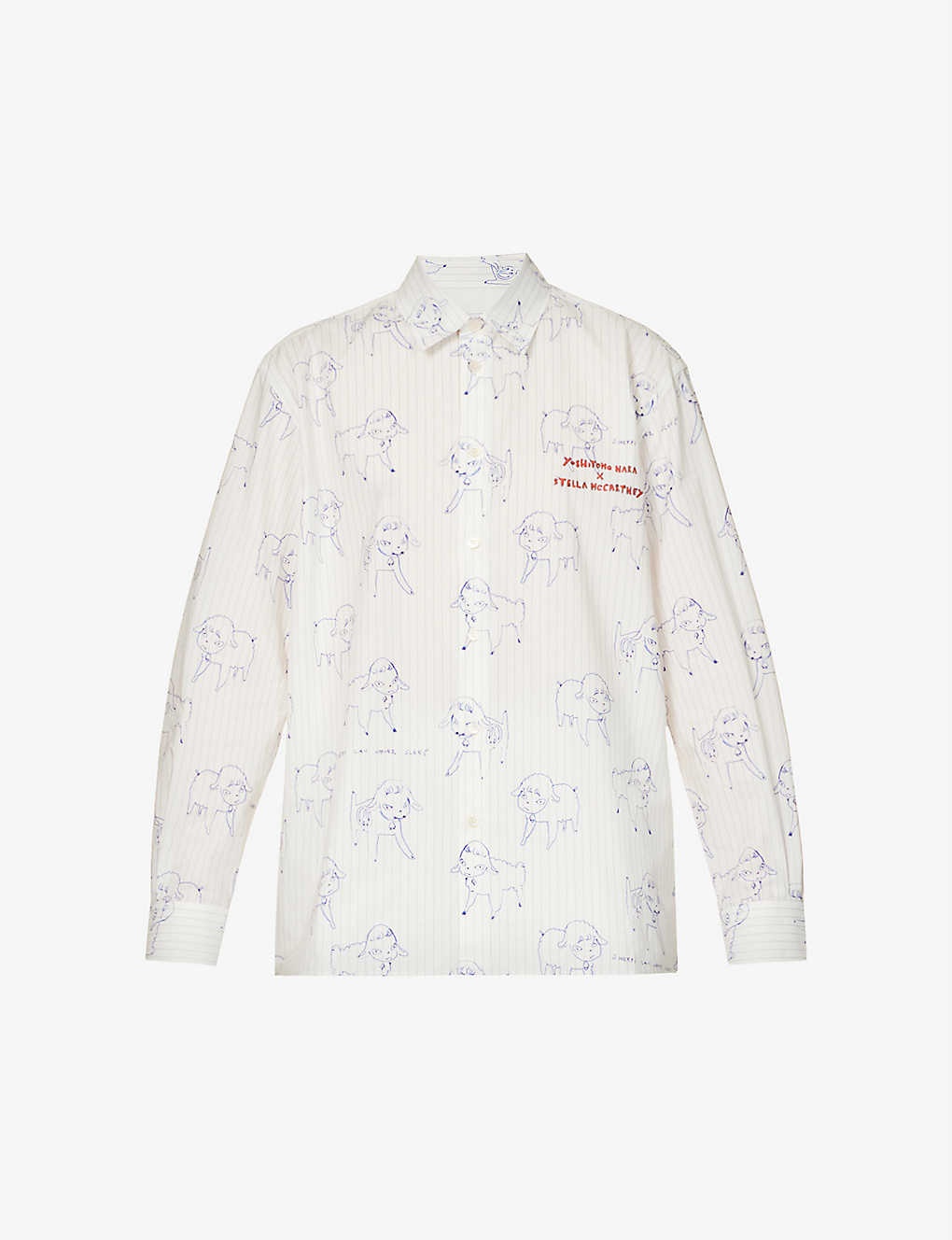 Yoshitomo Nara x Stella McCartney graphic-print cotton-poplin shirt - 1