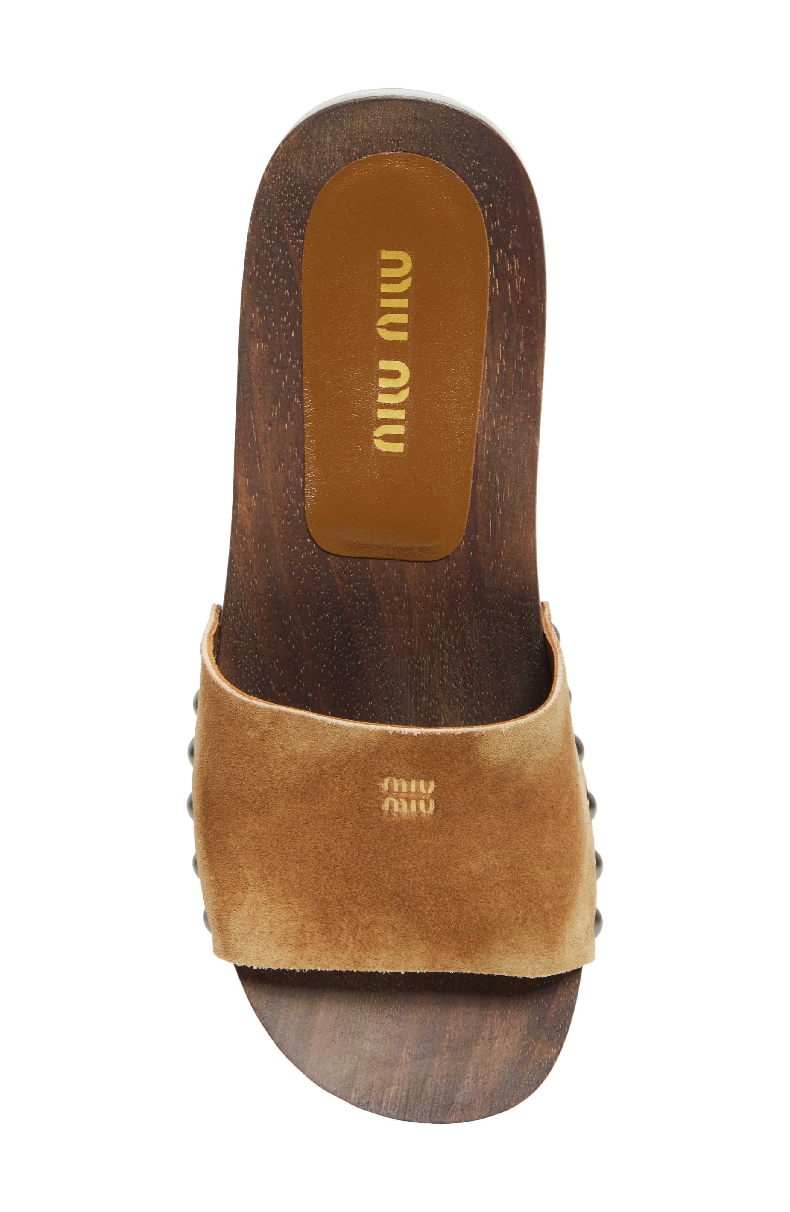 Miu Miu Clog Slide Sandal in Cannella at Nordstrom - 5