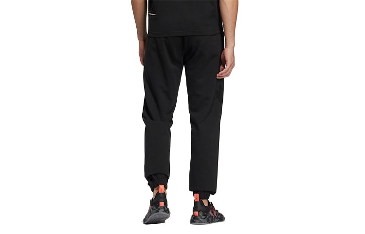 Men's adidas originals Solid Color Casual Sports Pants/Trousers/Joggers Black HH9431 - 2