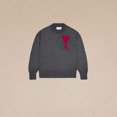 AMI Paris Red Ami de Coeur Sweater outlook