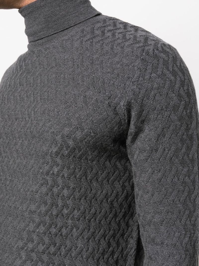 roll-neck knit jumper - 5