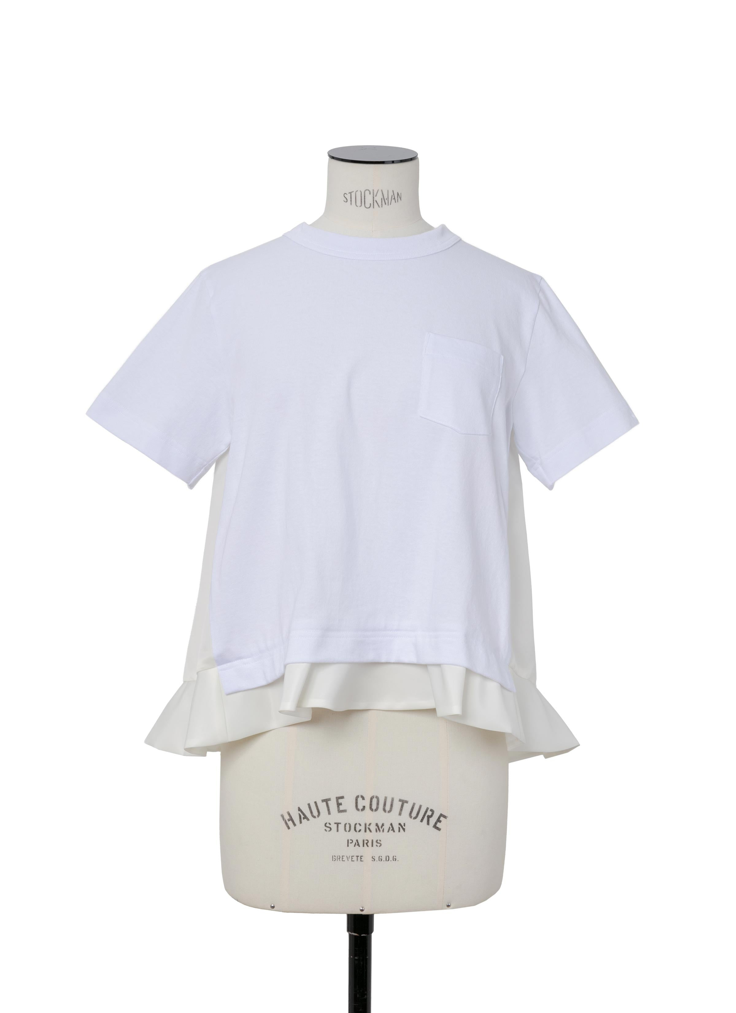 国内より1WEEK【sacai】Nylon Twill x Cotton Jersey T-Shirt 国内より1WEEK【sacai】Nylon Twill x Cotton Jersey T-Shirt