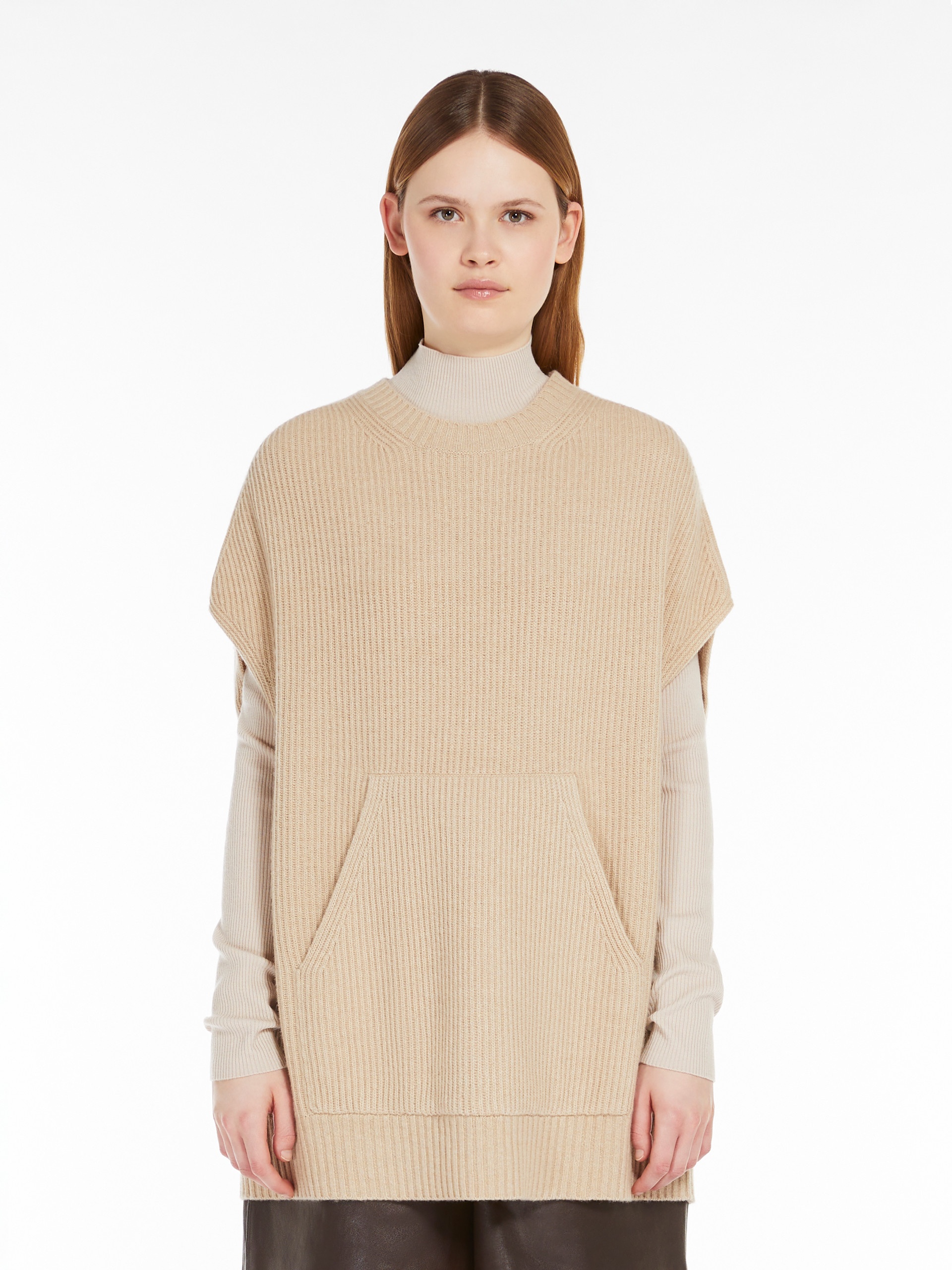 CREA Rib-knit cape - 3
