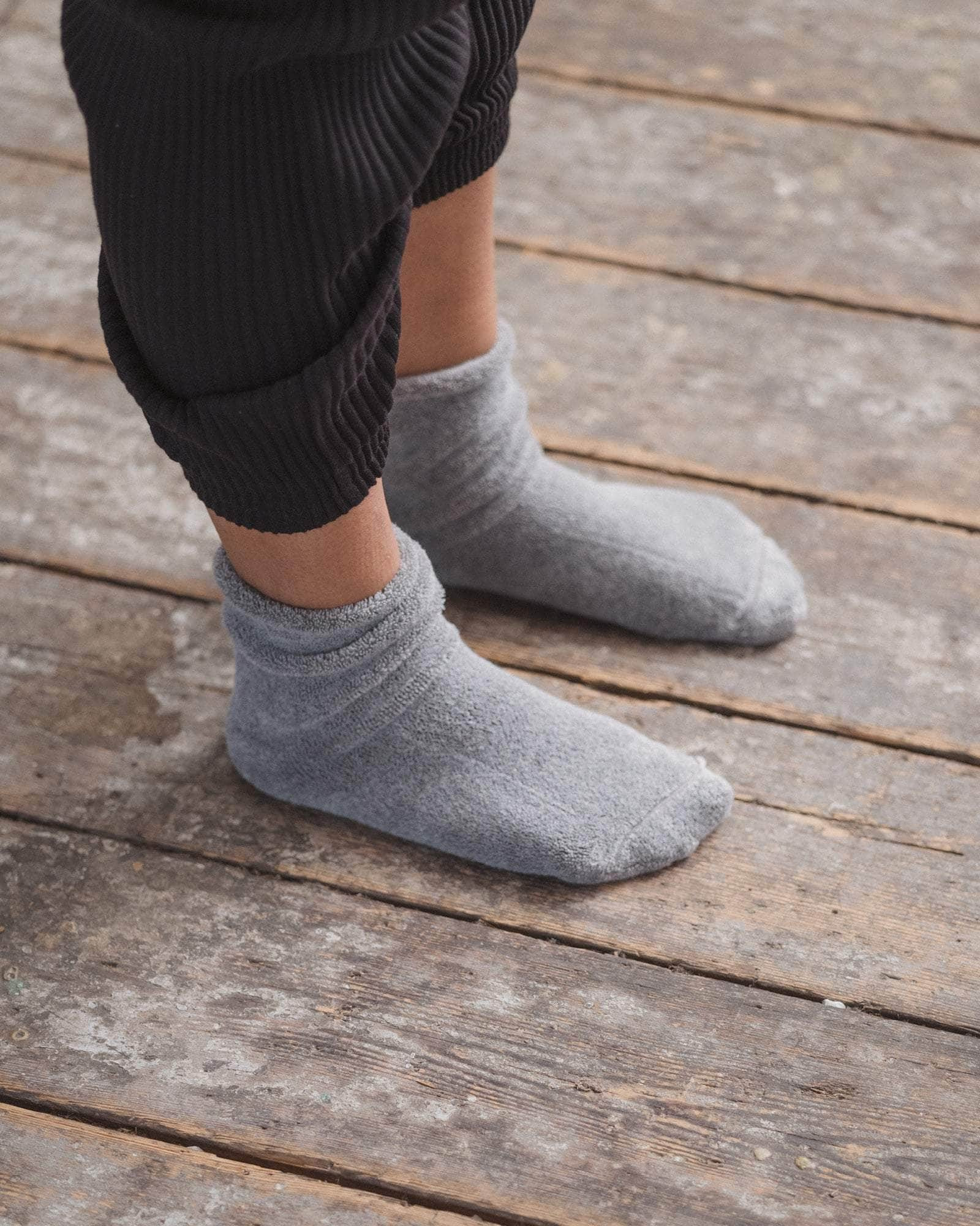 Pack - 3 Buckle Overankle Socks - Textured Organic Cotton - 3