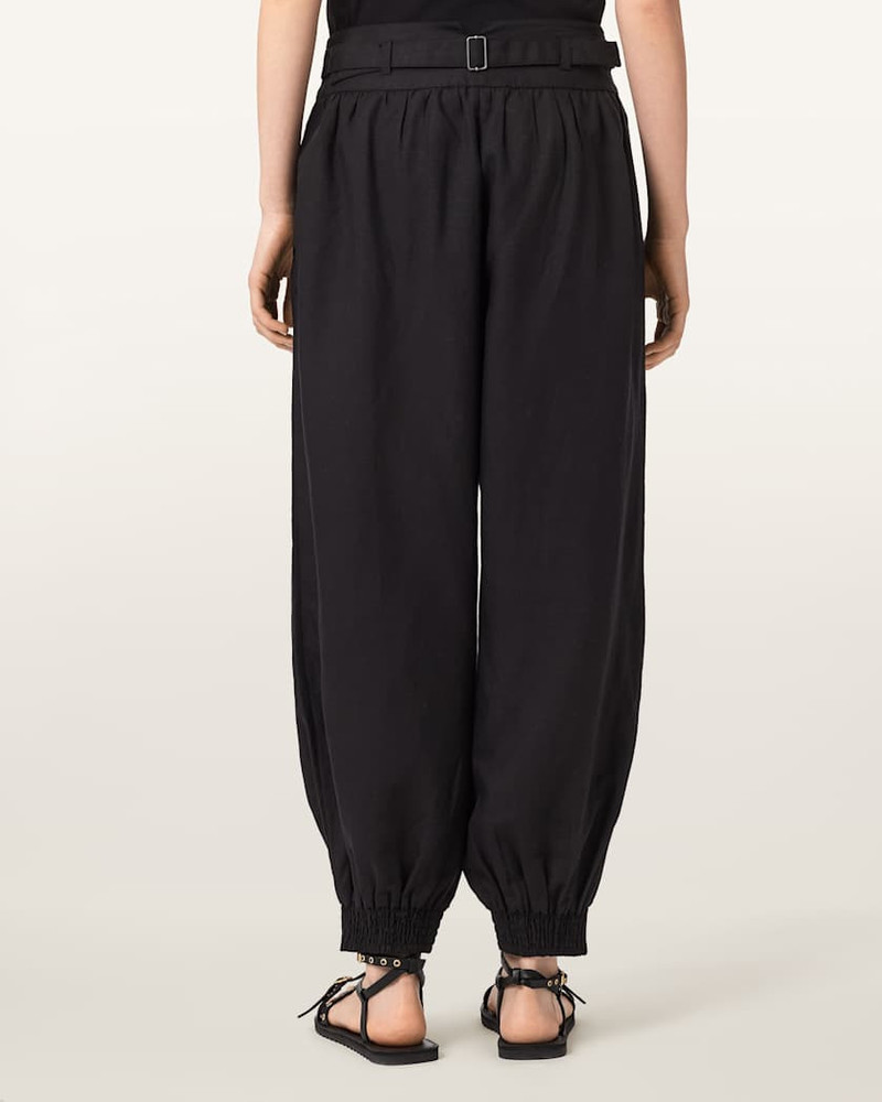 HARRIE LINEN BLEND BAGGY FIT PANTS 6