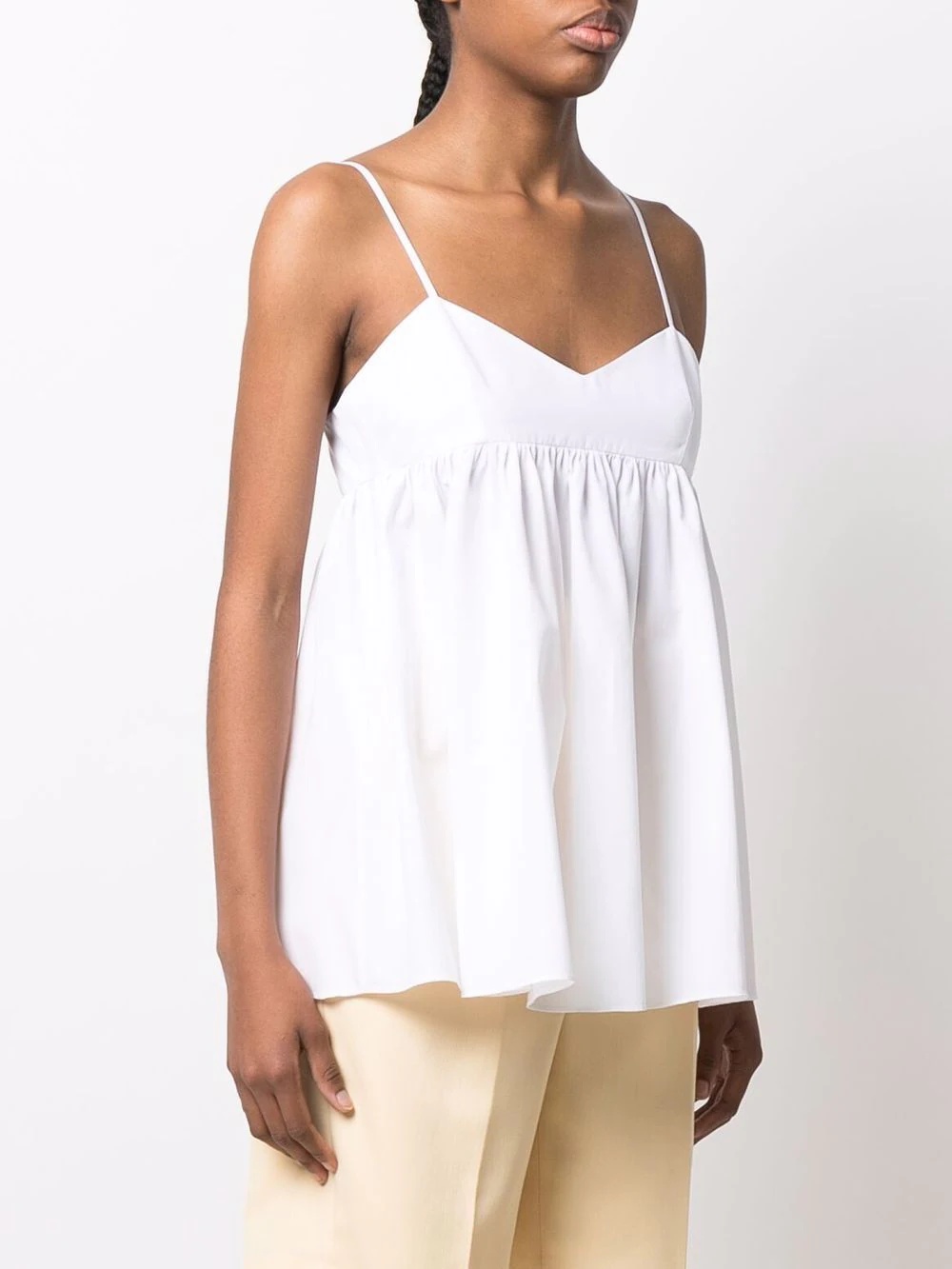 spaghetti-strap peplum top - 3