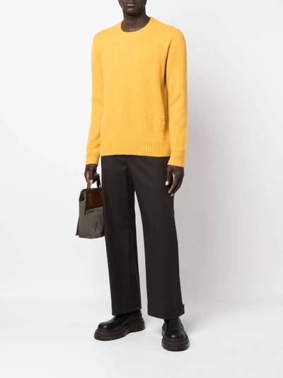 Jil Sander embossed-logo crew-neck jumper outlook