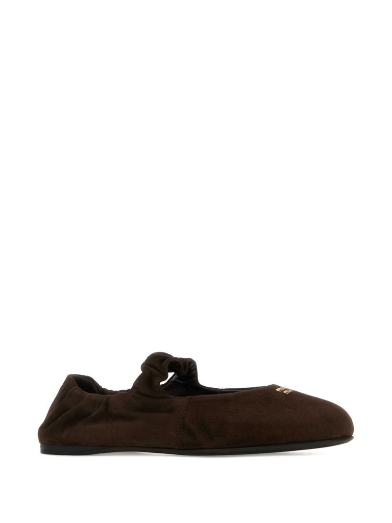 Miu Miu Ruches suede ballerinas outlook