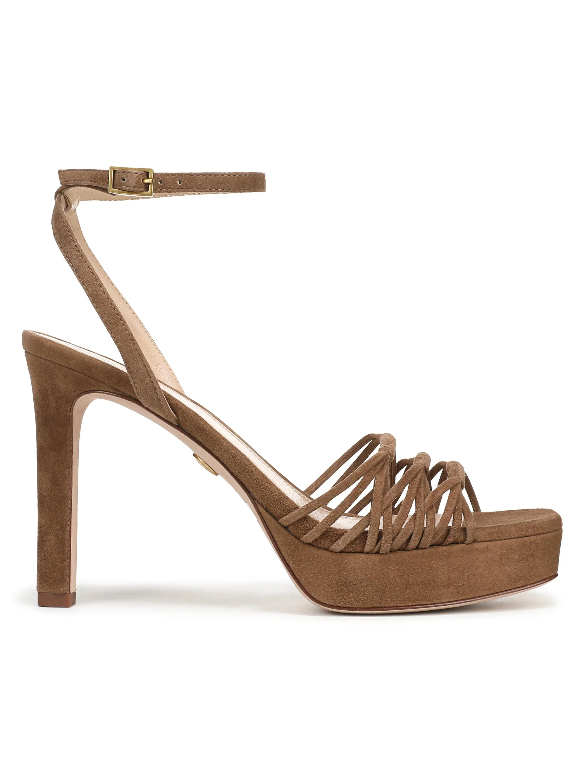 Women's Beverlee 100MM Suede Stiletto Sandals - Chestnut - 1