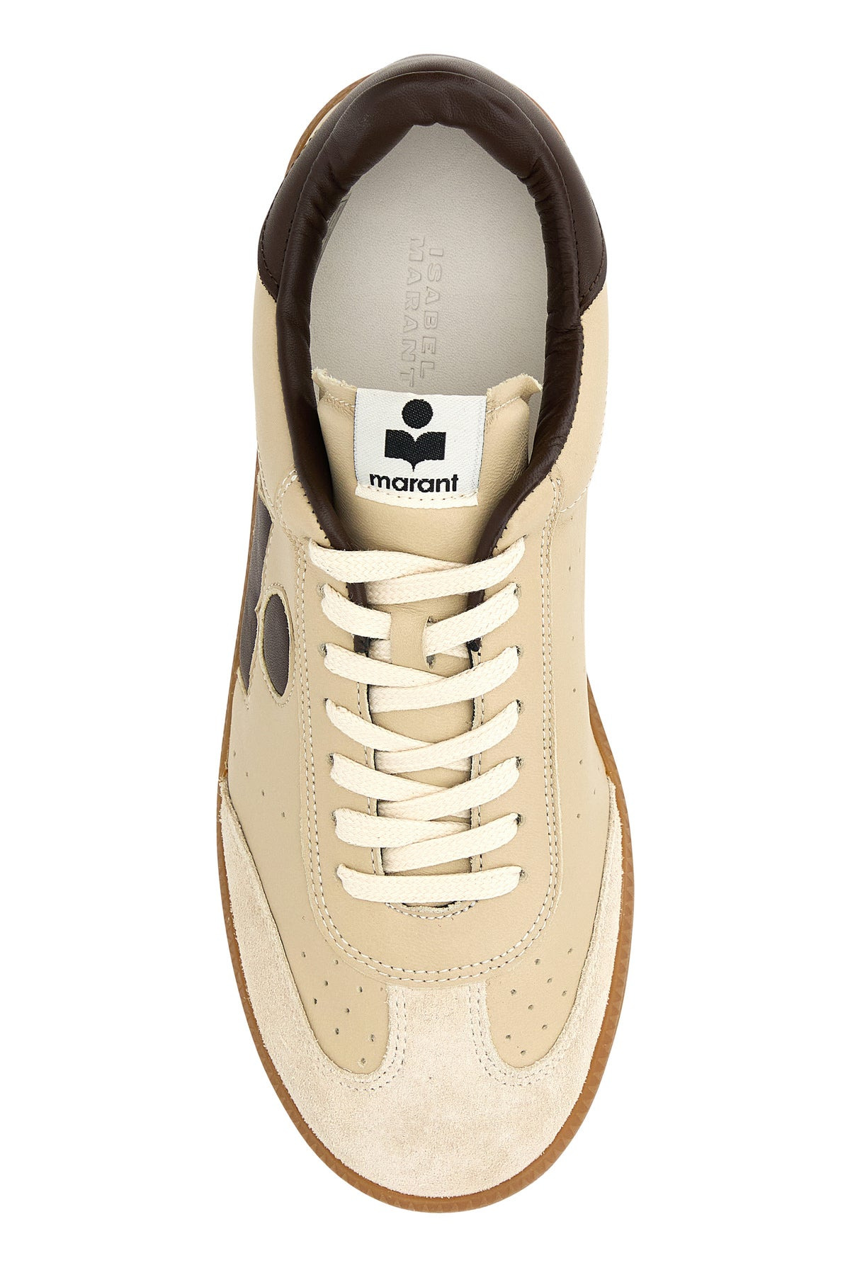 Beige leather Bryce sneakers - 4