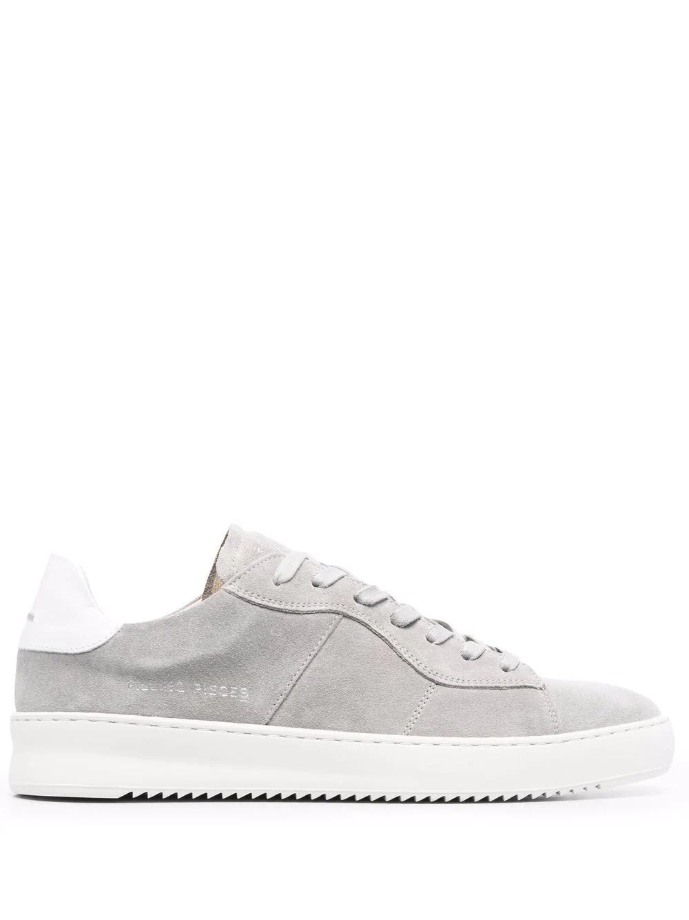 panelled suede low-top sneakers - 1