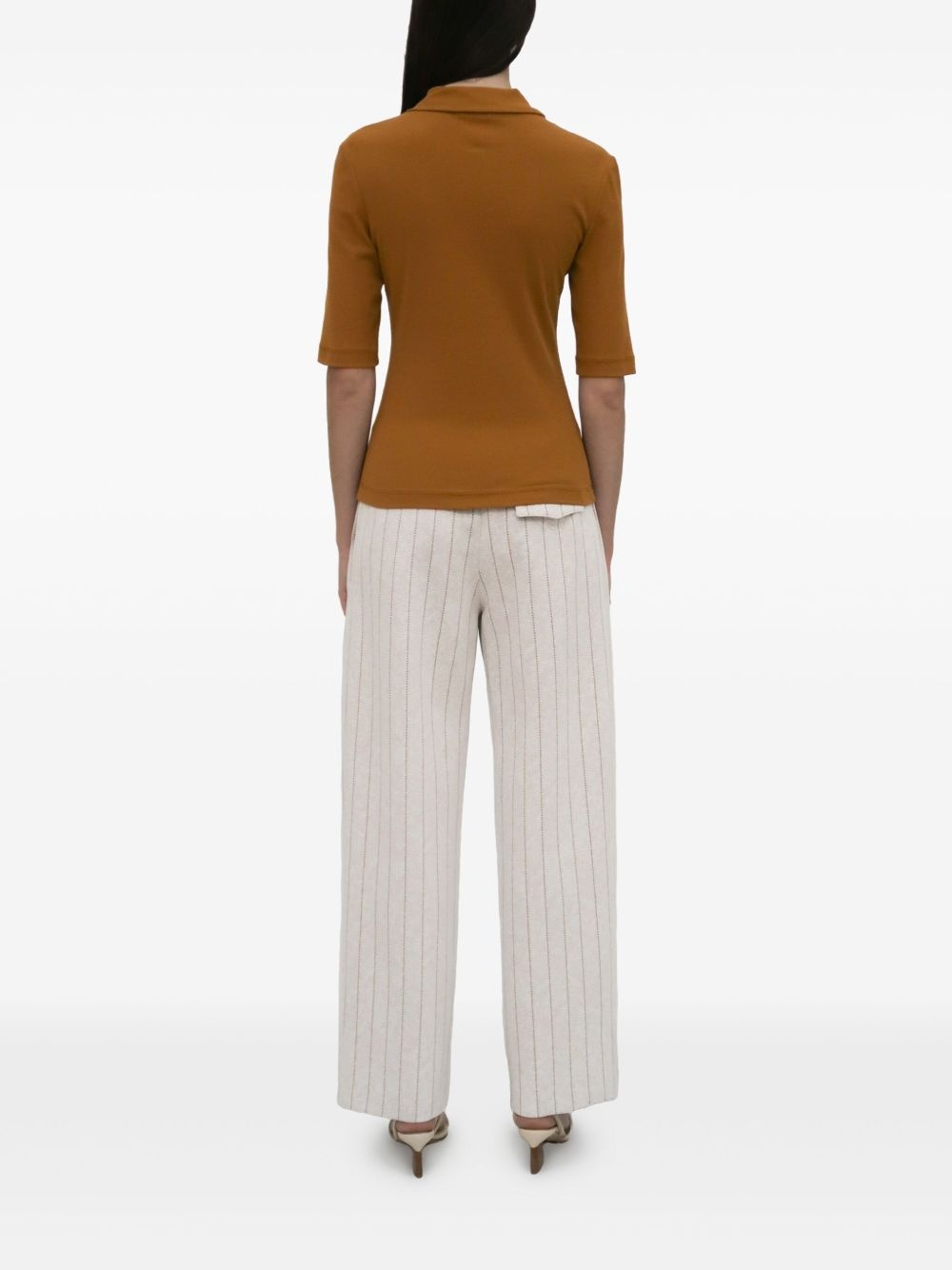 buttoned-up polo top - 4