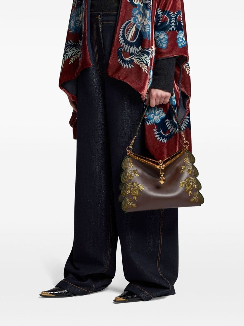 Etro medium embroidered Vela shoulder bag outlook