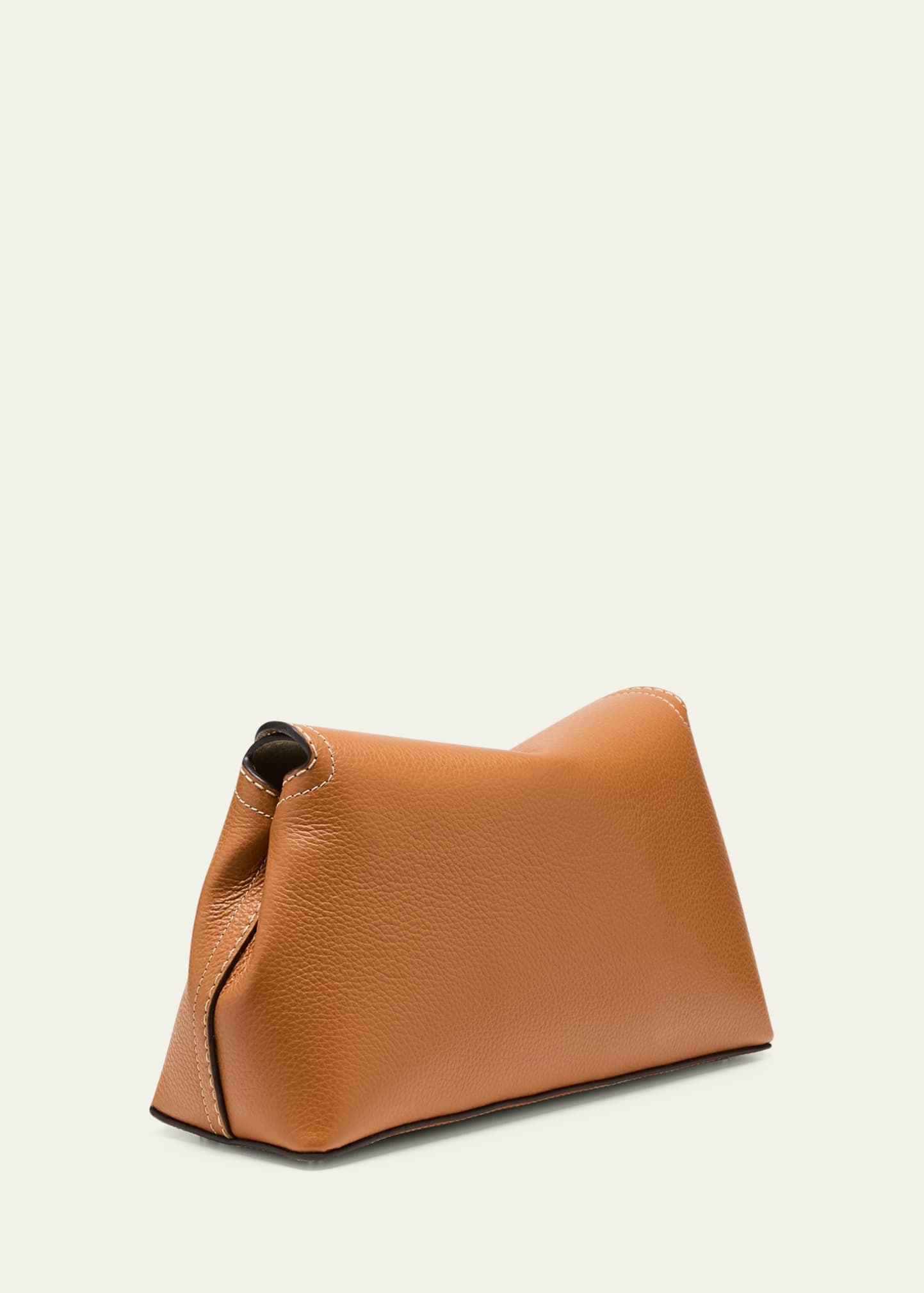 T-Lock Grained Leather Clutch Bag - 3