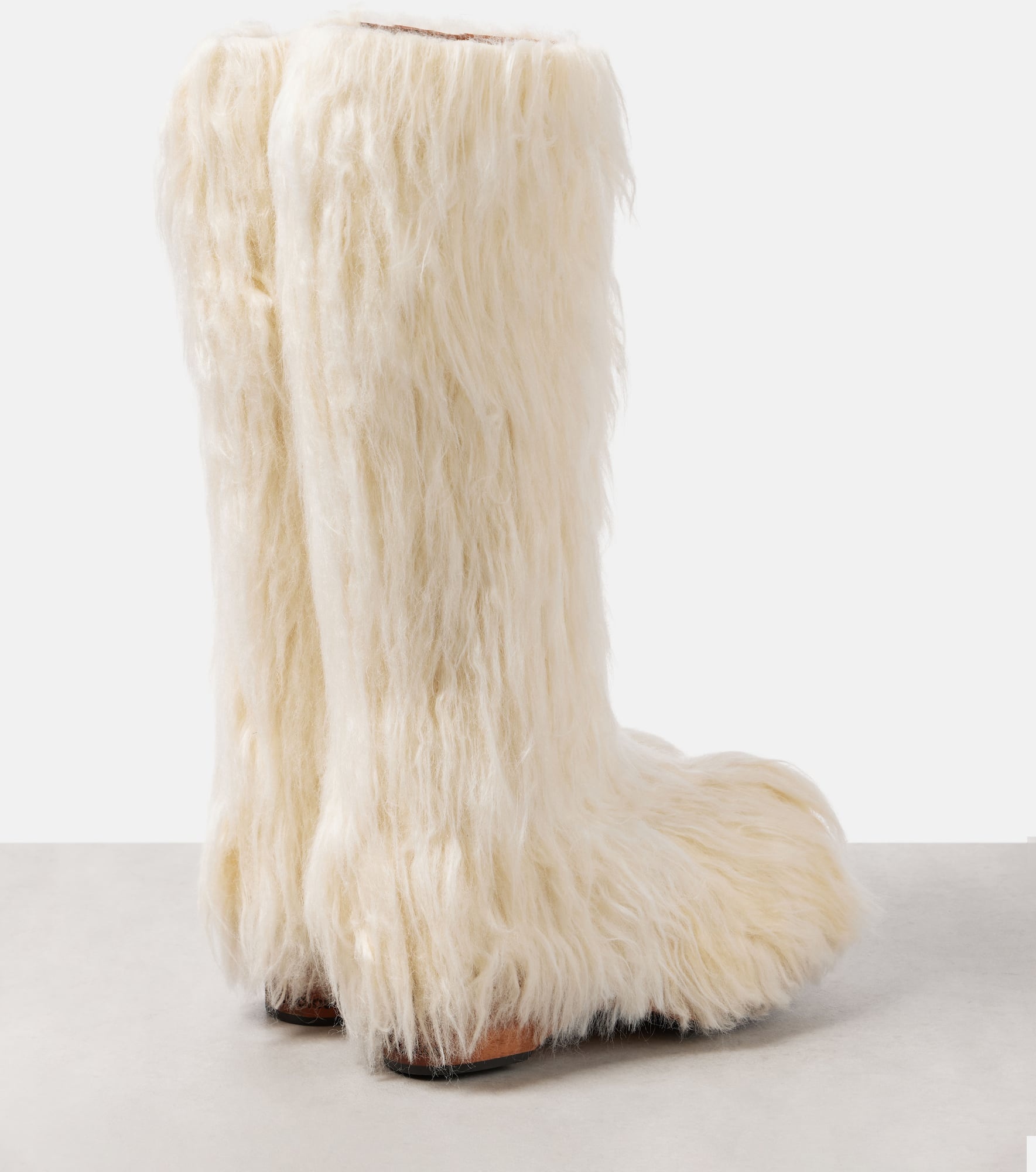 Faux fur knee-high boots - 2