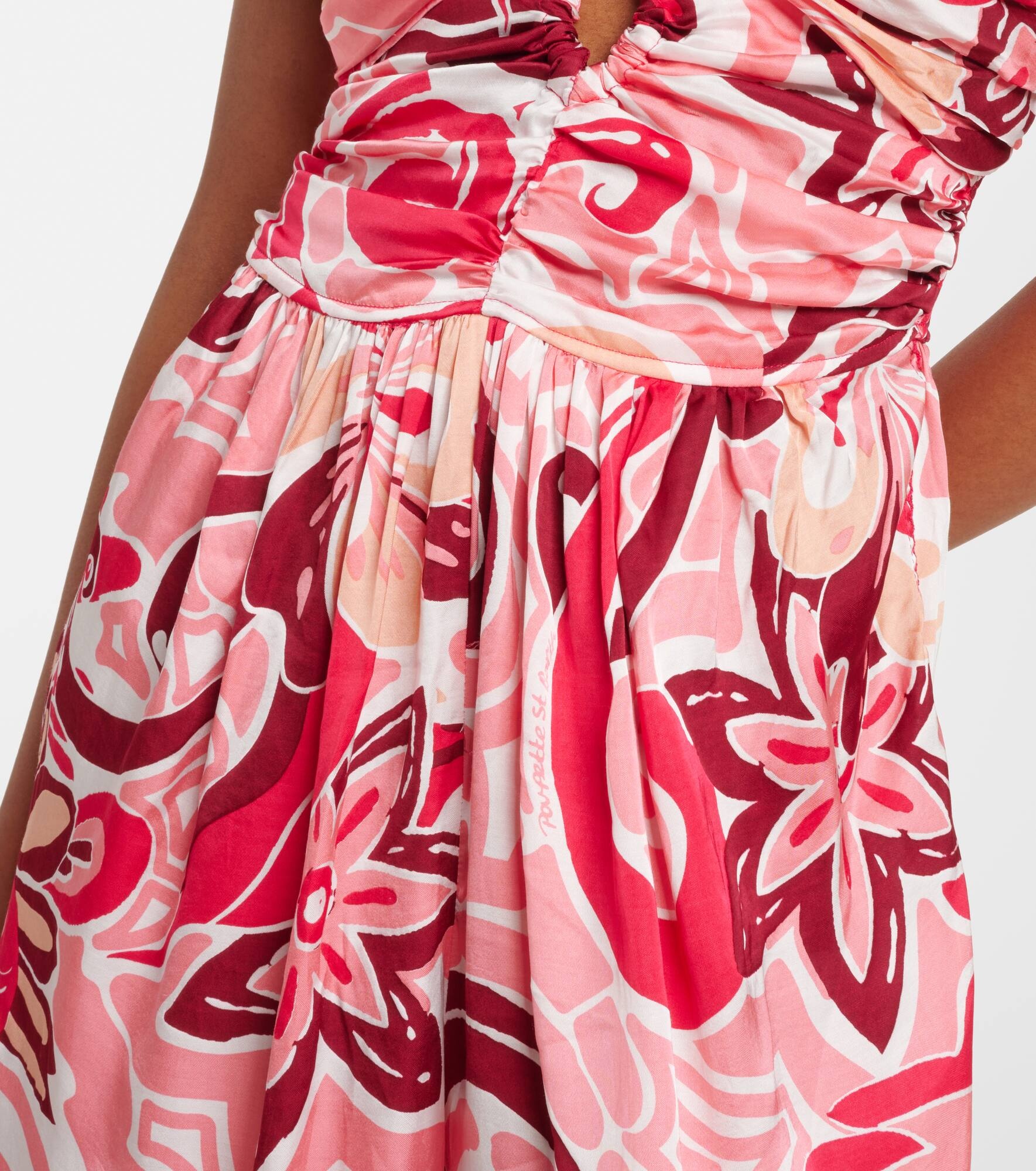 Claudia floral cutout satin jumpsuit - 5