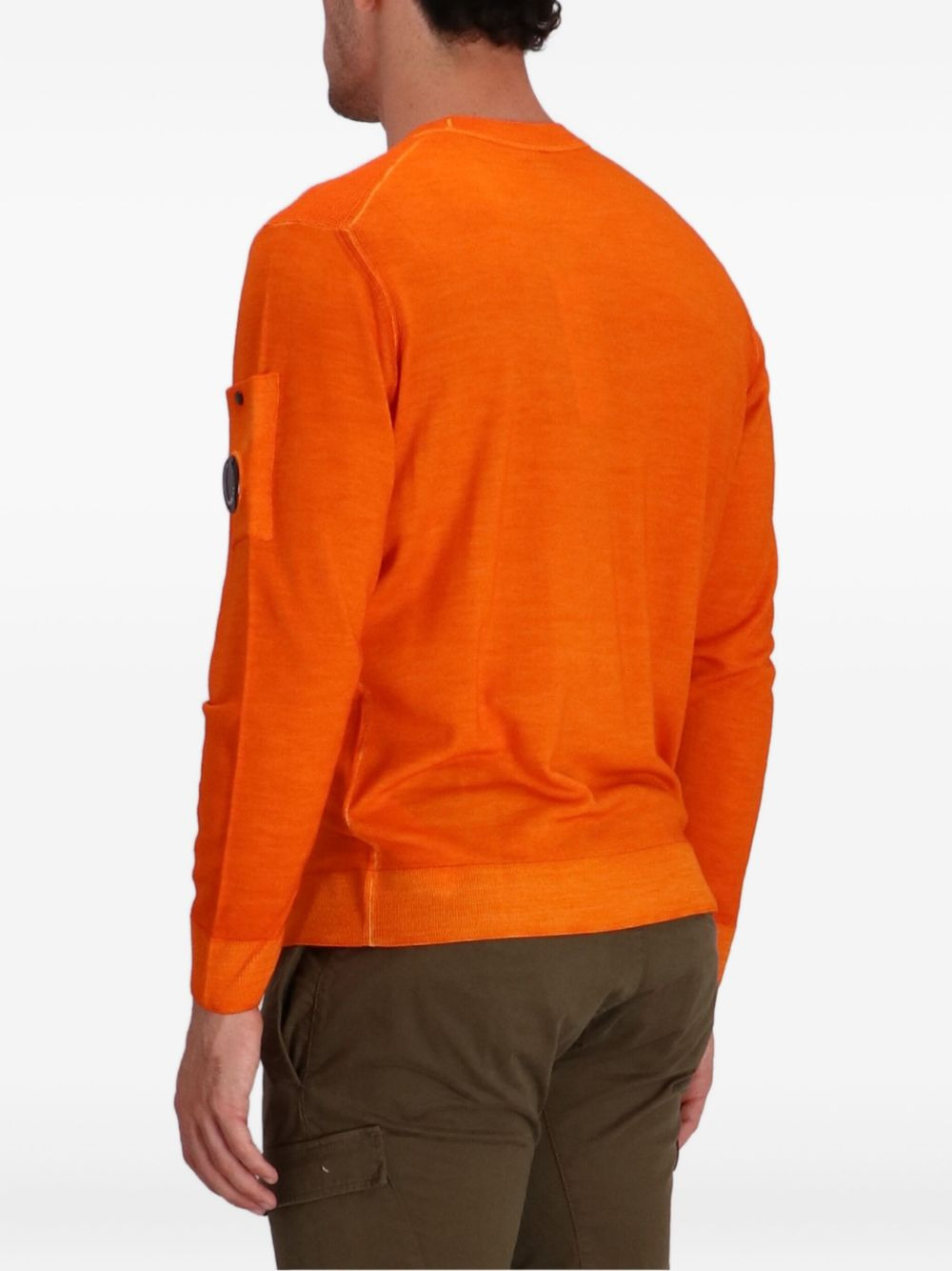 lens-detail crew-neck sweater - 4
