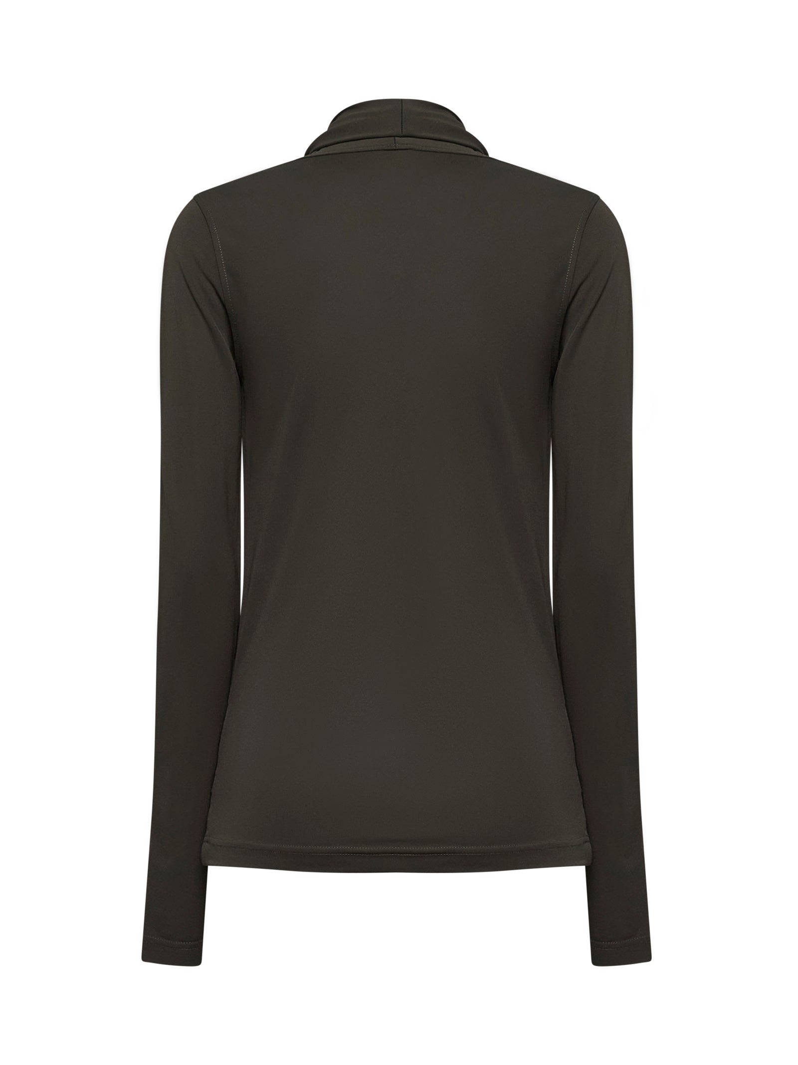 Black fluid jersey overlapped top - 2