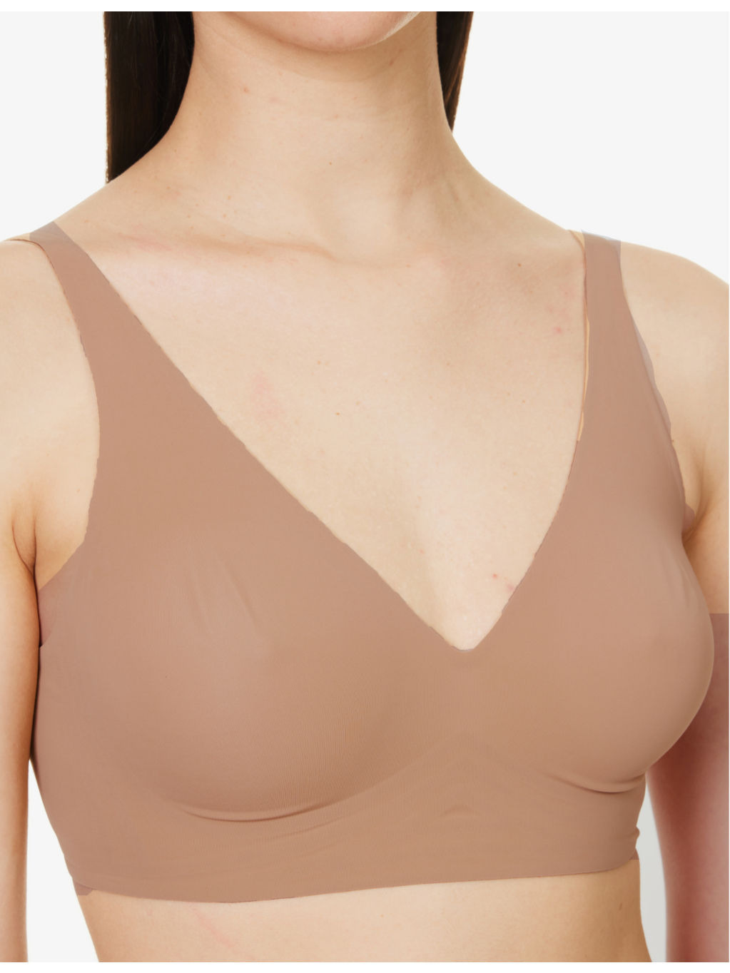 Pure Skin V-neck stretch-woven bra - 4