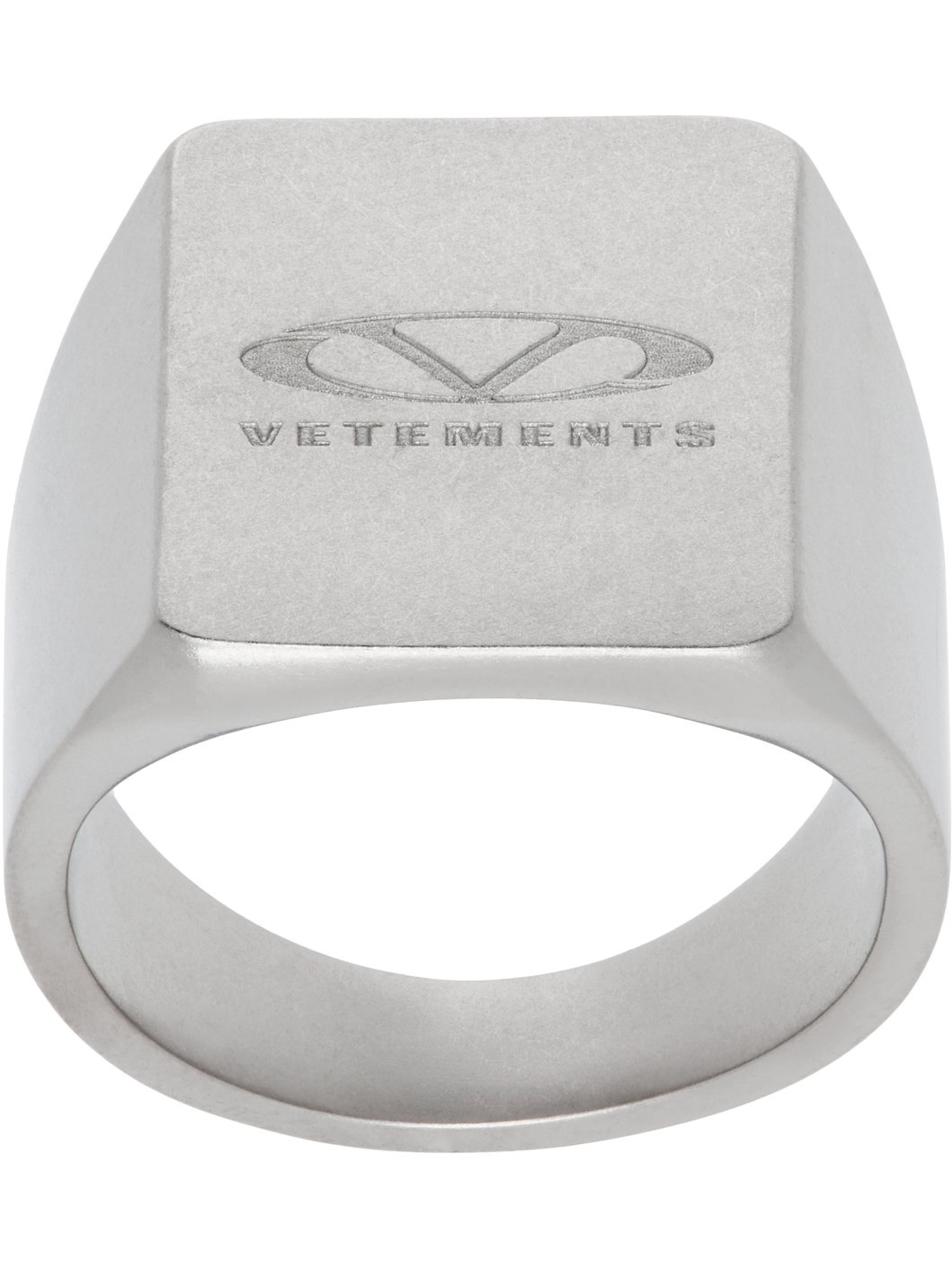Silver Oval Logo Ring - 1