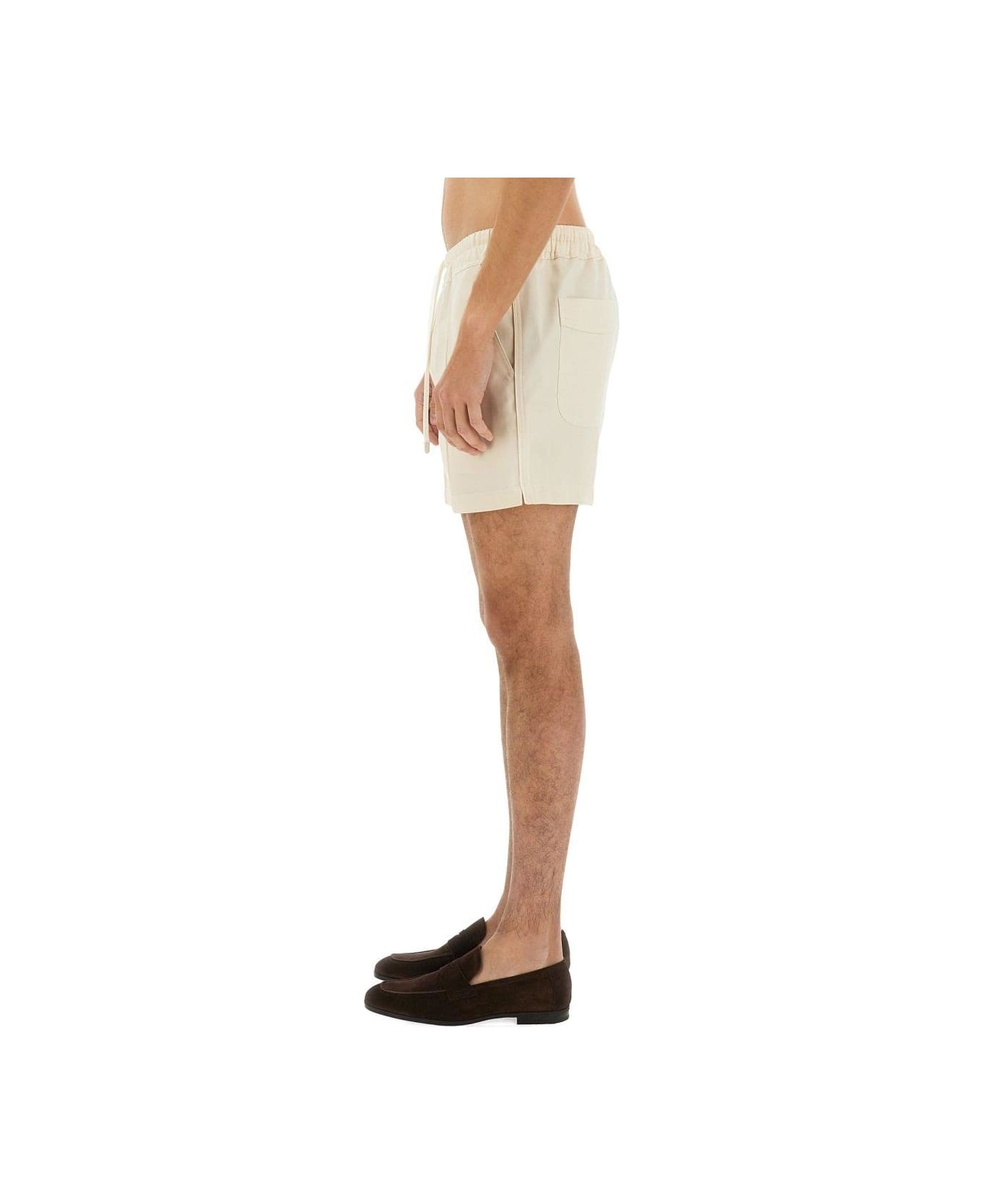 Pleat Detailed Drawstring Shorts - 3