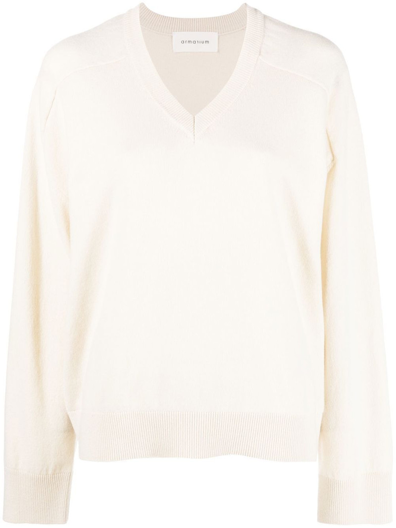 V-neck knitted jumper 1
