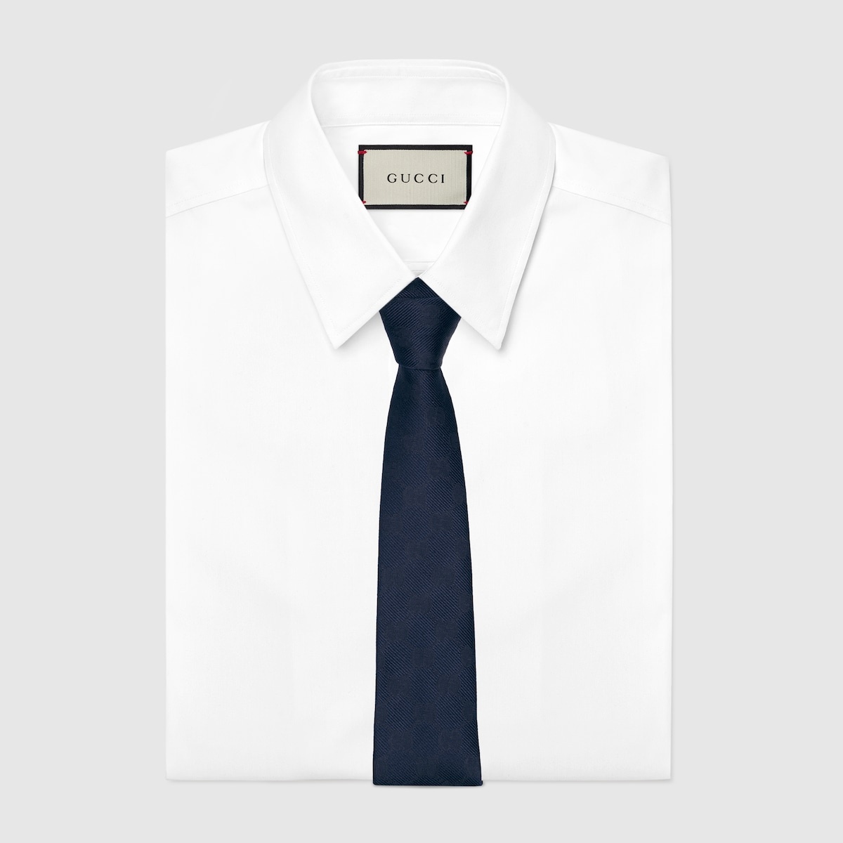 GG silk jacquard tie with Web - 2
