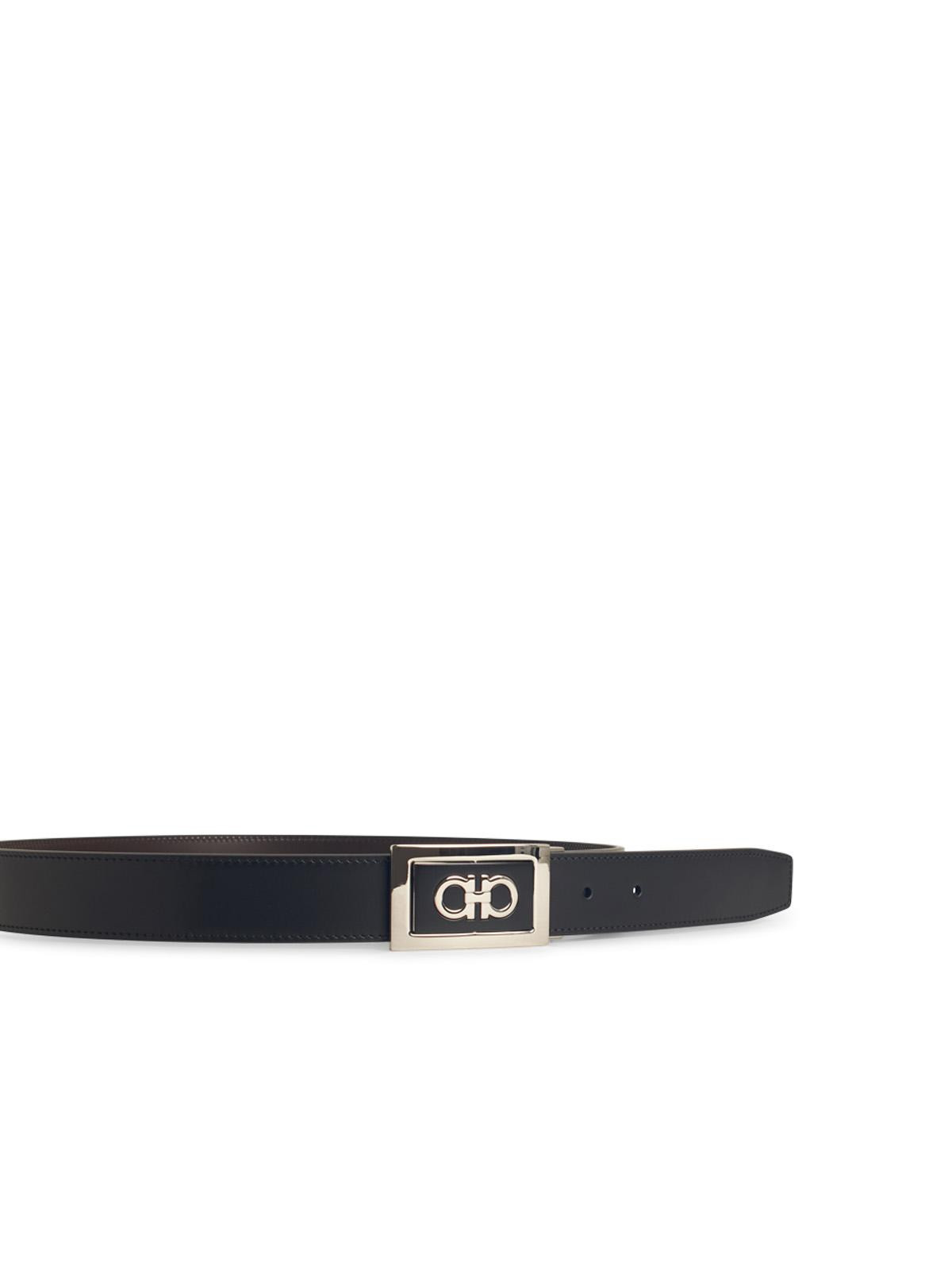 Salvatore Ferragamo Black Leather Belt Men - 3
