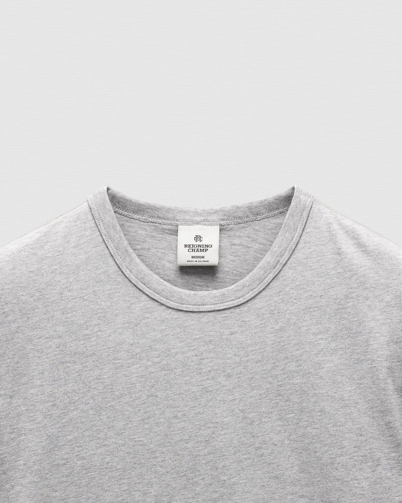 Reigning Champ RC Lightweight Jersey Standard T-Shirt - Heather Grey outlook