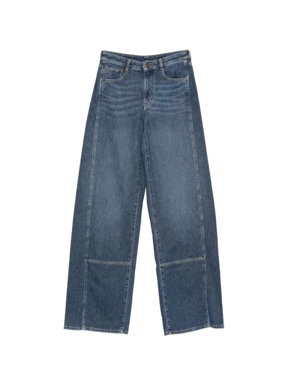panelled wide-leg jeans - 1