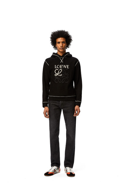 Loewe LOEWE Anagram embroidered hoodie in cotton outlook