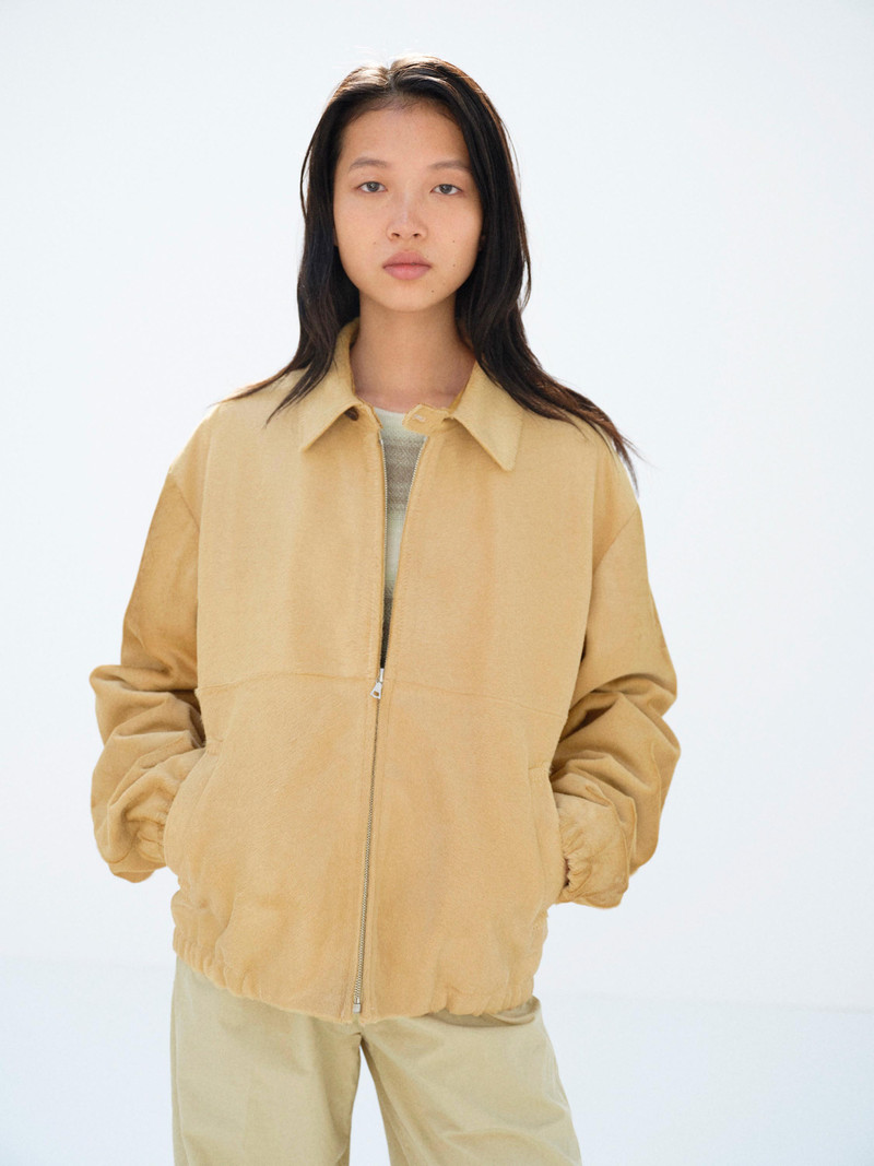 AURALEE CALF HAIR ZIP BLOUSON outlook