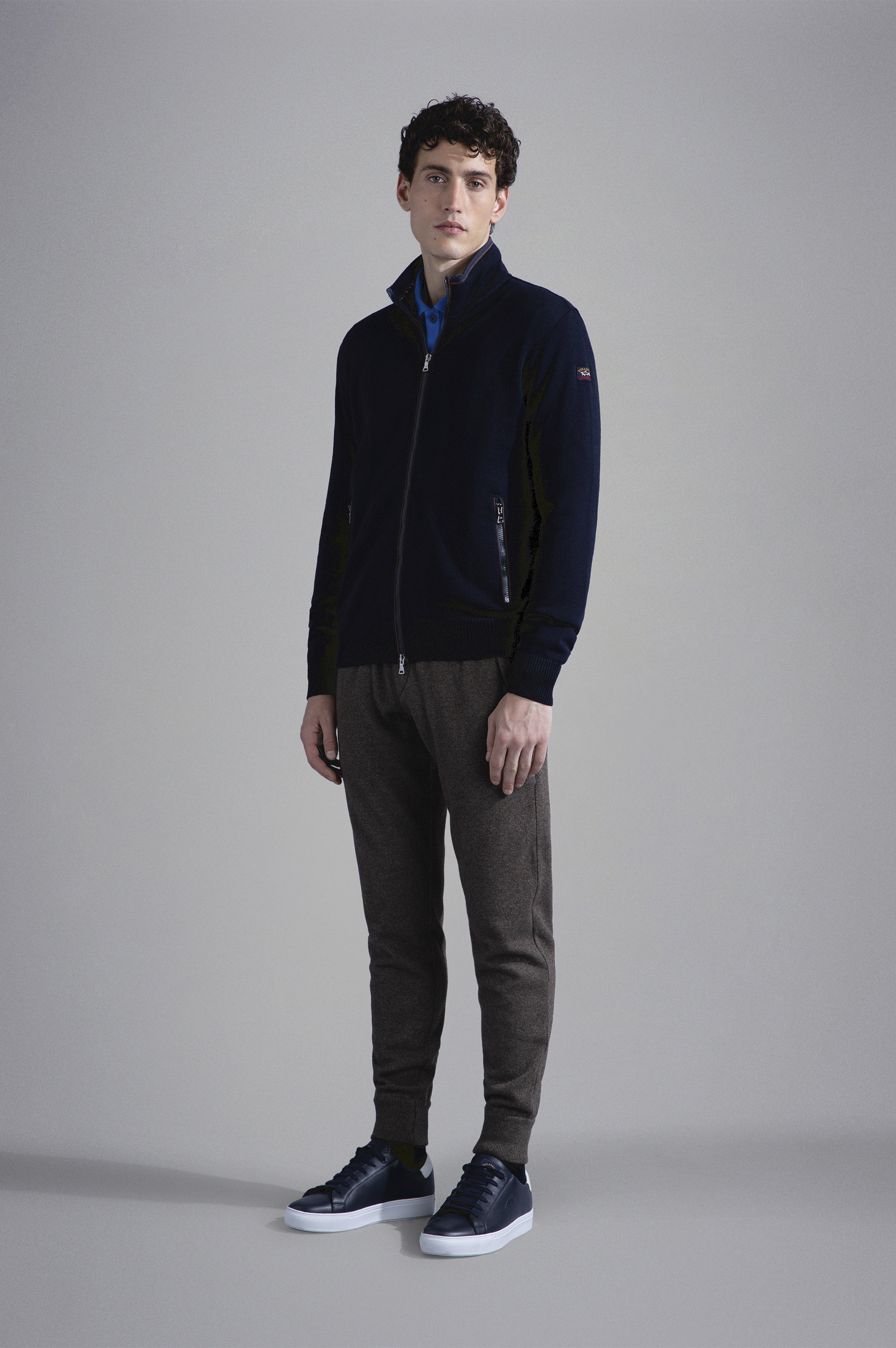 WOOL TRACKPANTS WITH LEATHER DETAILS - 2