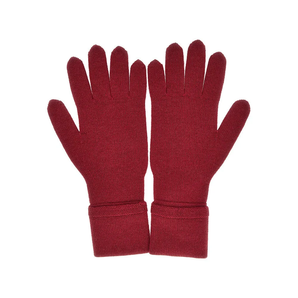 WOOL GLOVES WITH EAGLE EMBROIDERY - 1