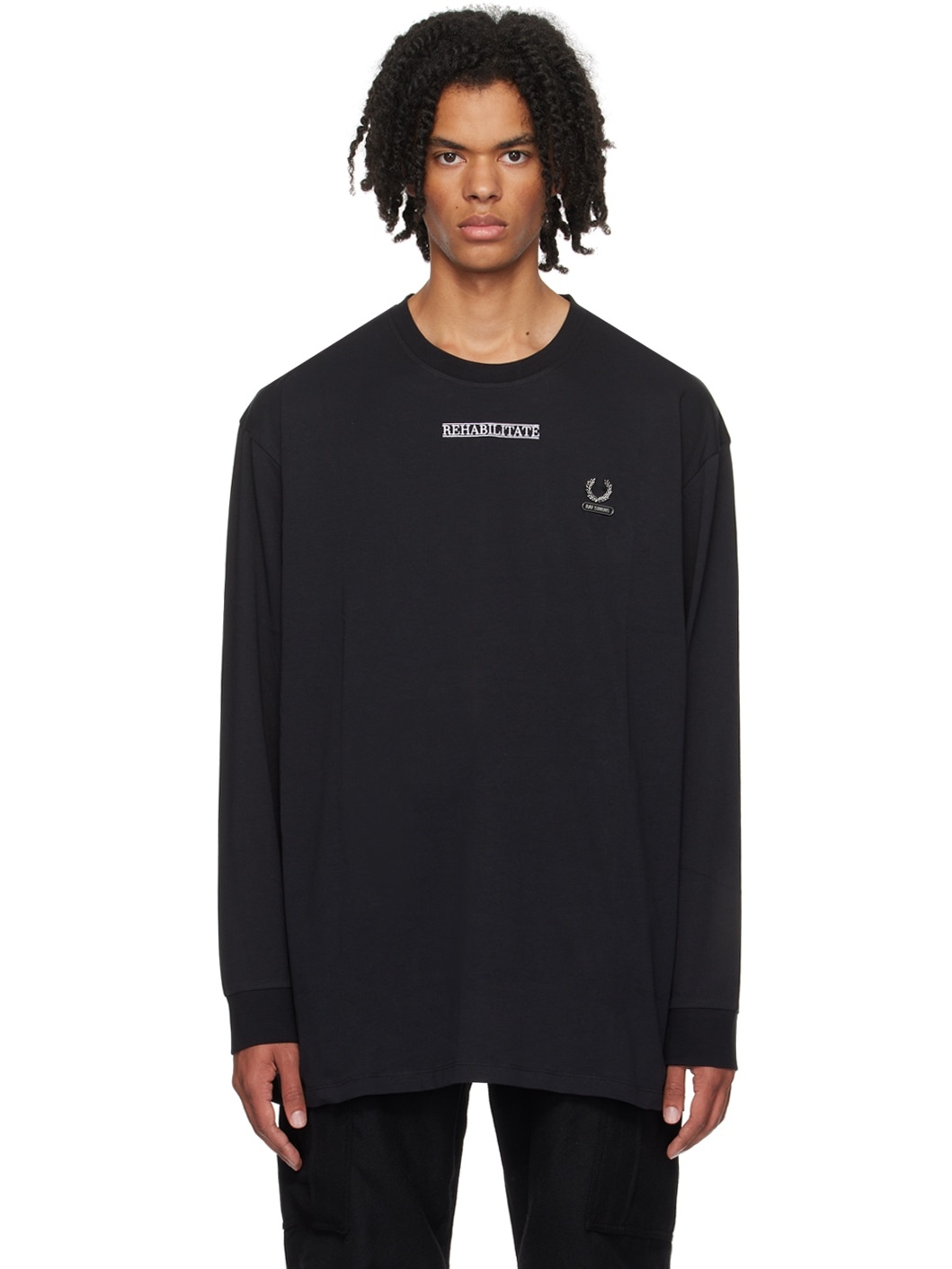 Black Fred Perry Edition Long Sleeve T-Shirt - 1