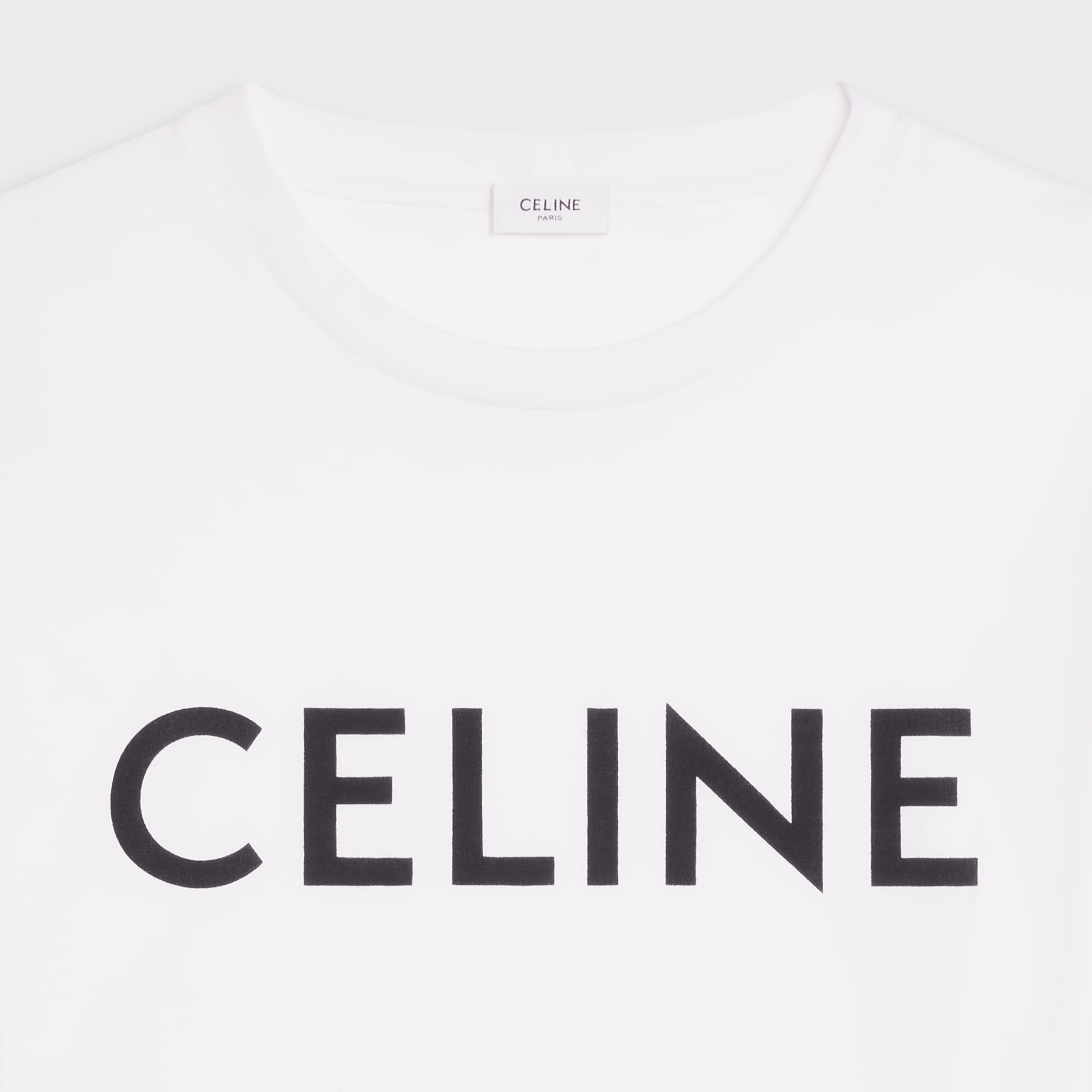CROPPED CELINE T-SHIRT IN COTTON JERSEY - 3