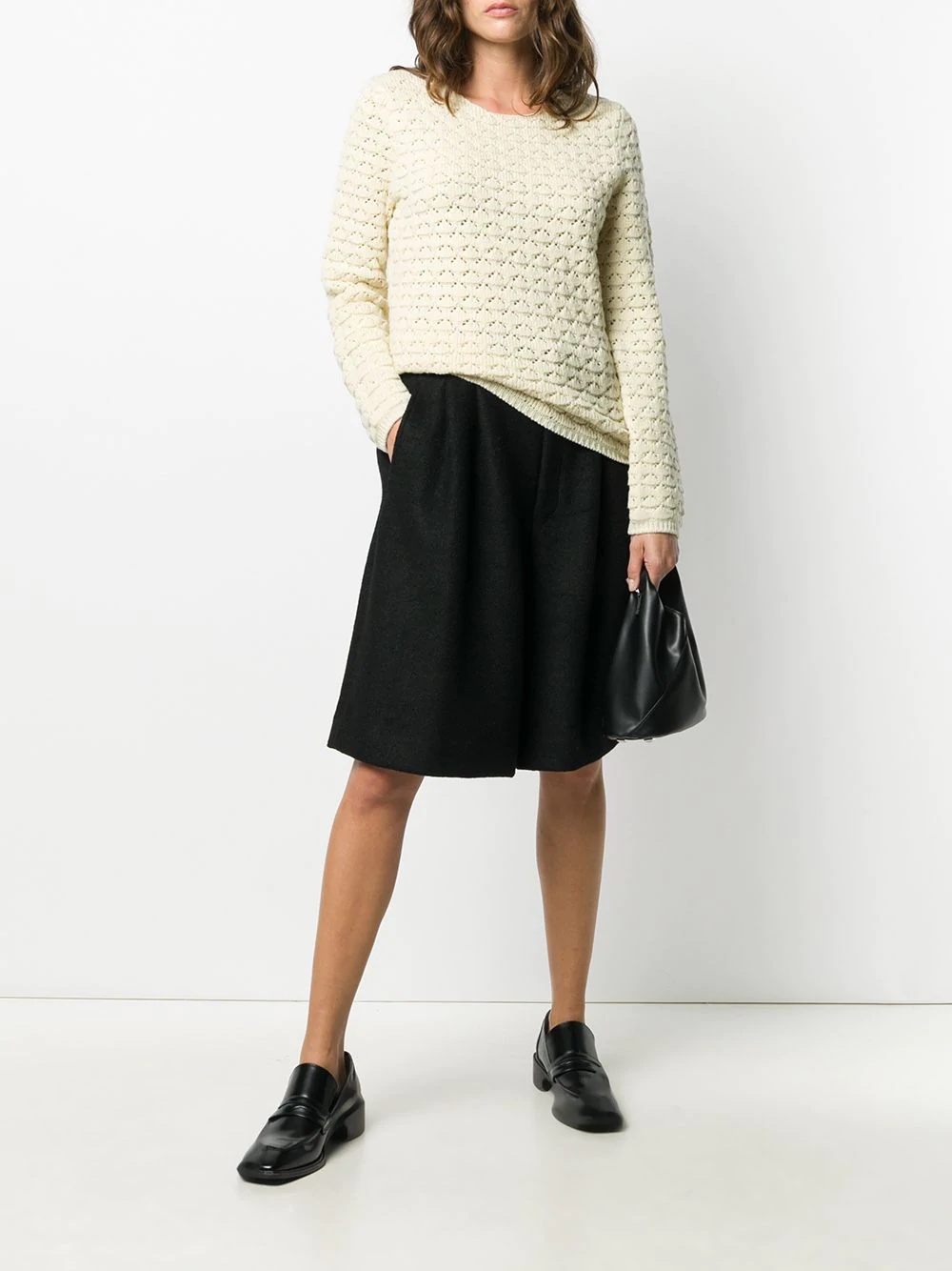 open cross knit jumper - 2